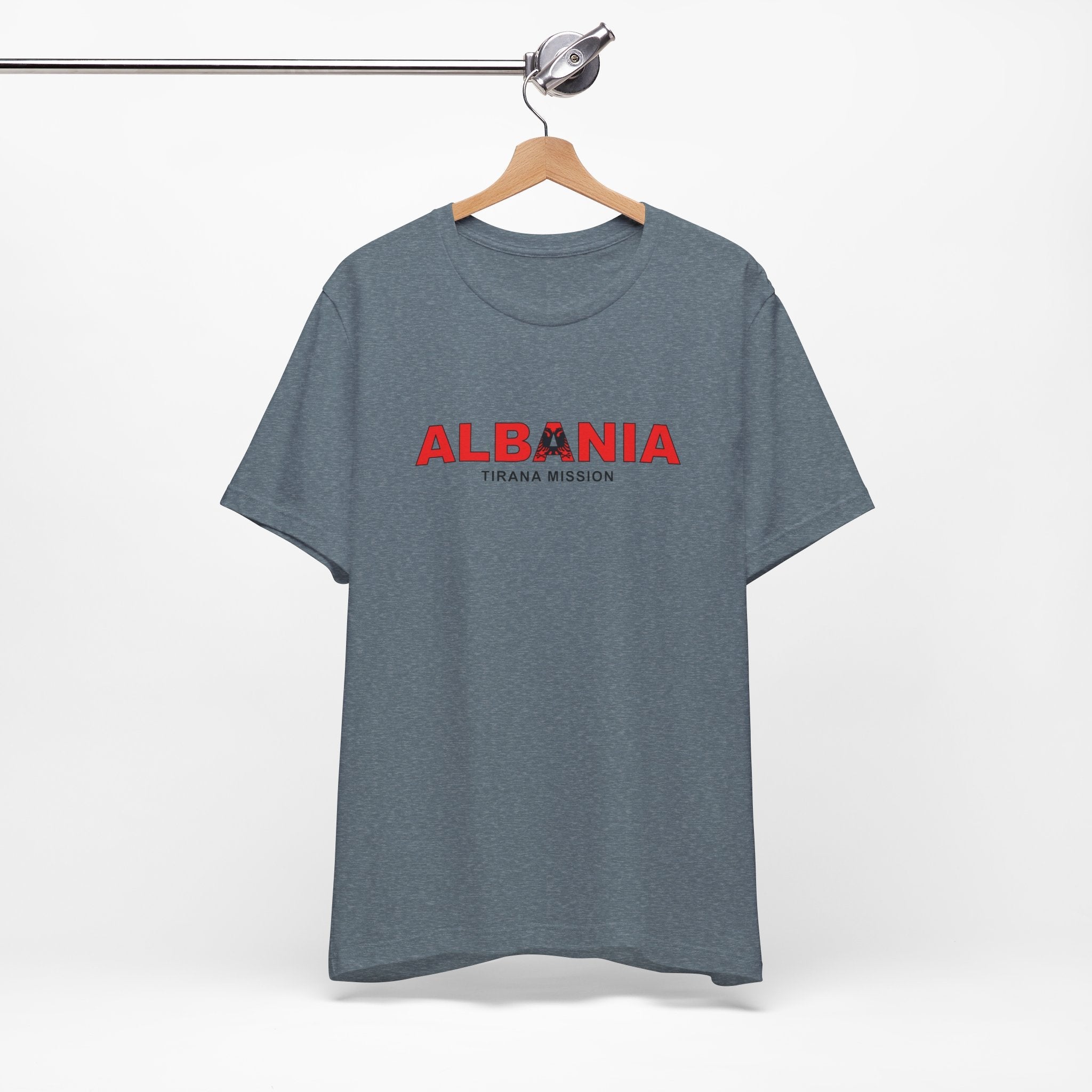 Albania Tirana Mission Flag Title T-shirt - Mission Wishlist - LDS Missionary Gift Store