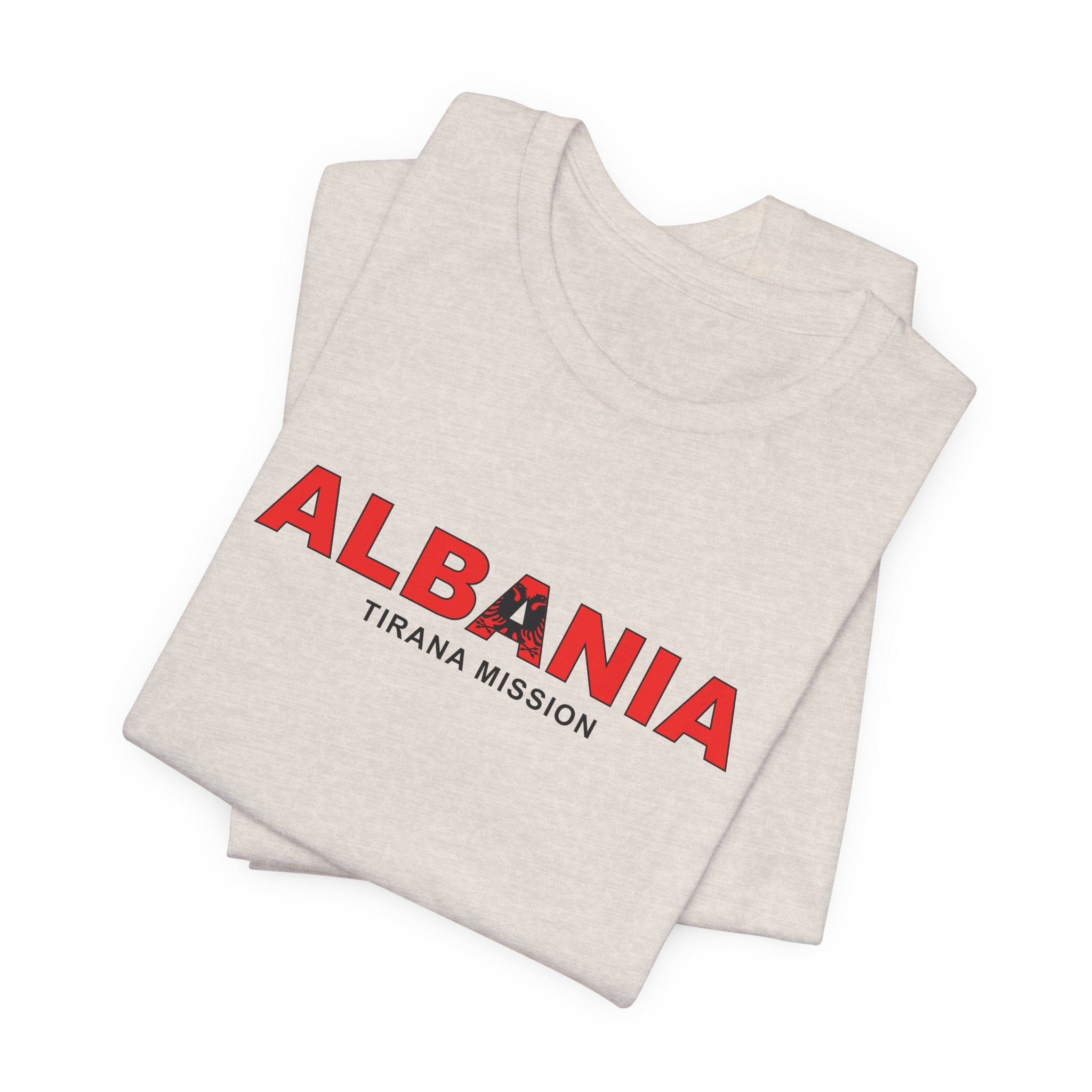 Albania Tirana Mission Flag Title T-shirt - Mission Wishlist - LDS Missionary Gift Store