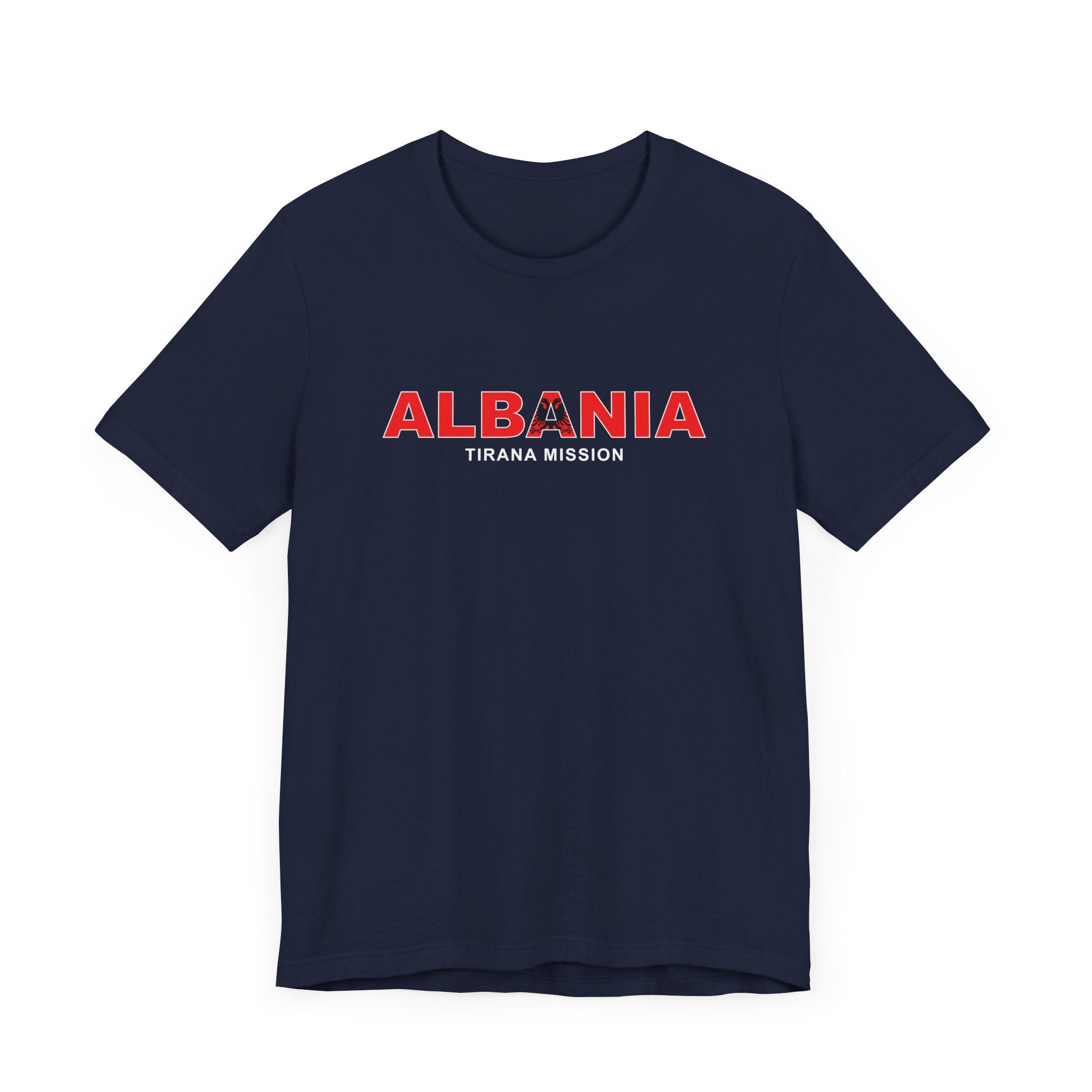 Albania Tirana Mission Flag Title T-shirt - Mission Wishlist - LDS Missionary Gift Store
