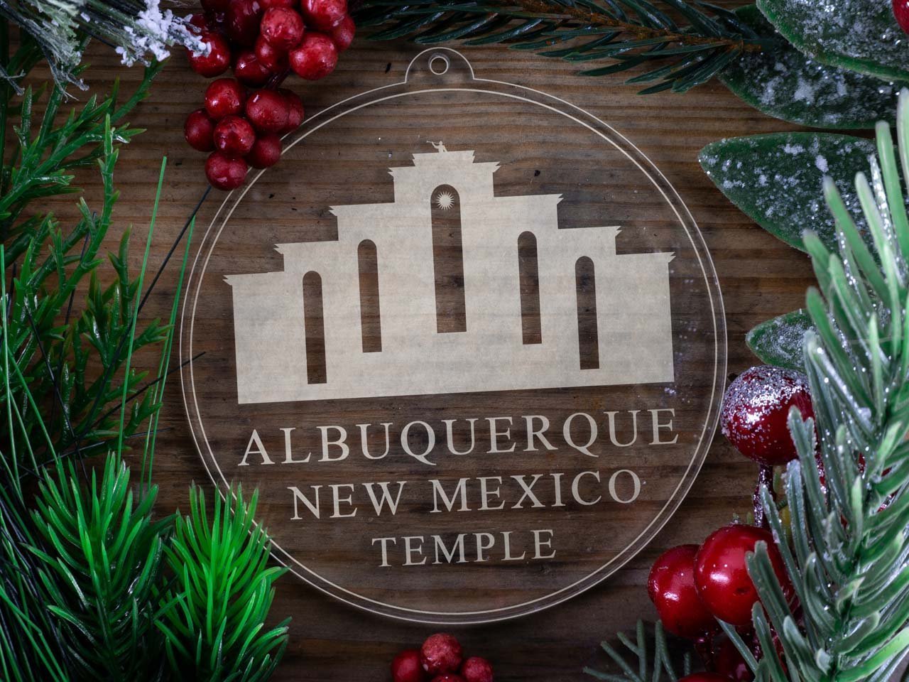 Albuquerque New Mexico Temple Christmas Ornament - Latter-Day Saint LDS Missionary Gift - Book of Mormon