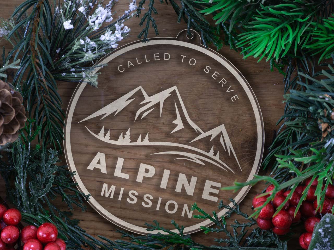 Alpine German-Speaking Mission (Munich) Christmas Ornament - Latter-Day Saint LDS Missionary Gift - Book of Mormon
