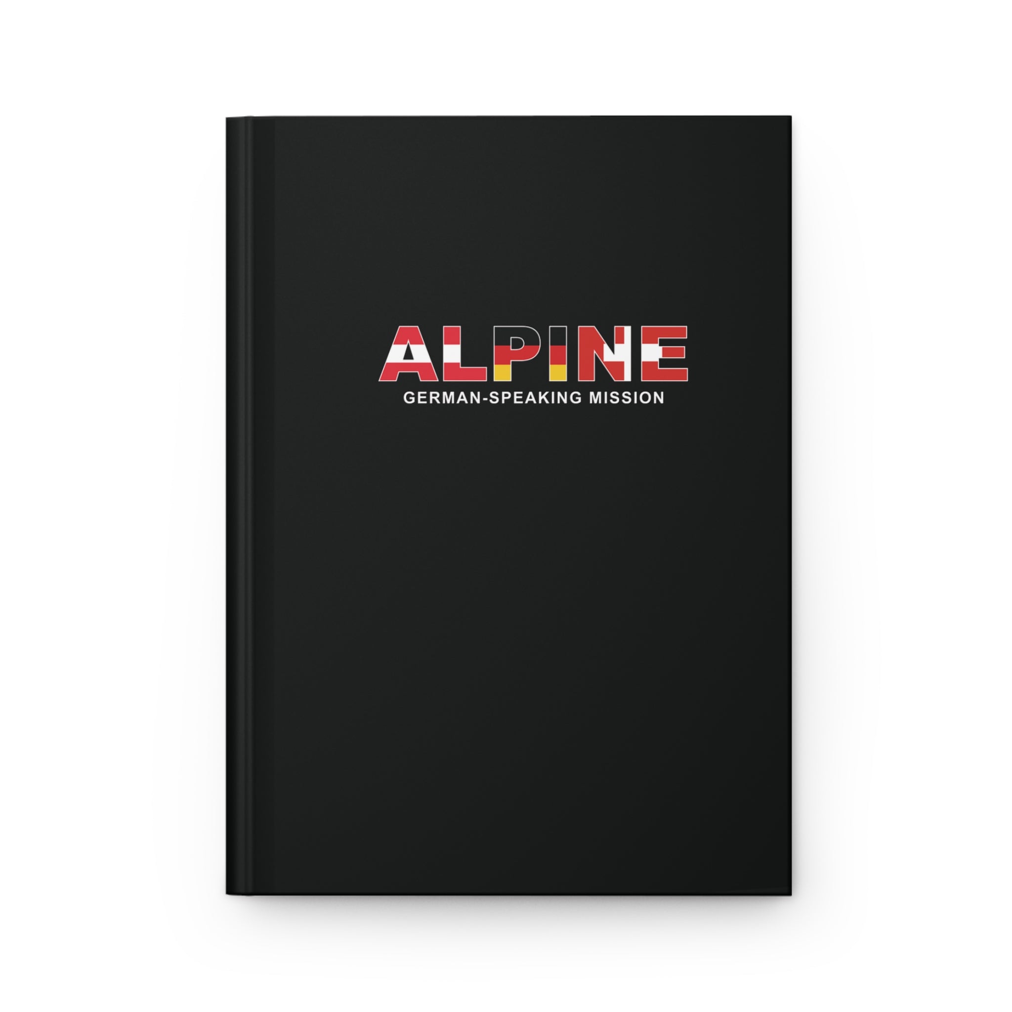 Alpine Mission Flag Title Black Hardcover Journal Matte - Mission Wishlist - LDS Missionary Gift Store