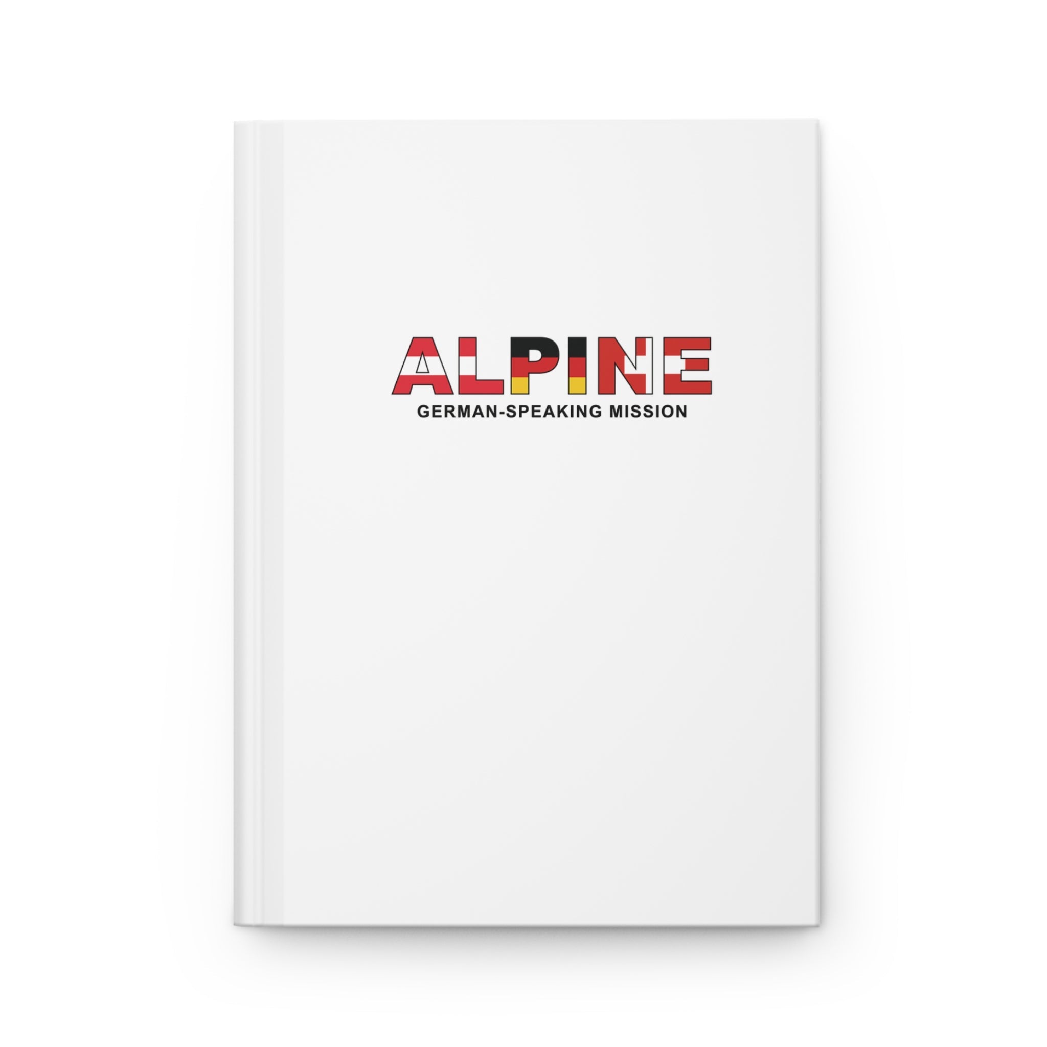 Alpine Mission Flag Title White Hardcover Journal Matte - Mission Wishlist - LDS Missionary Gift Store