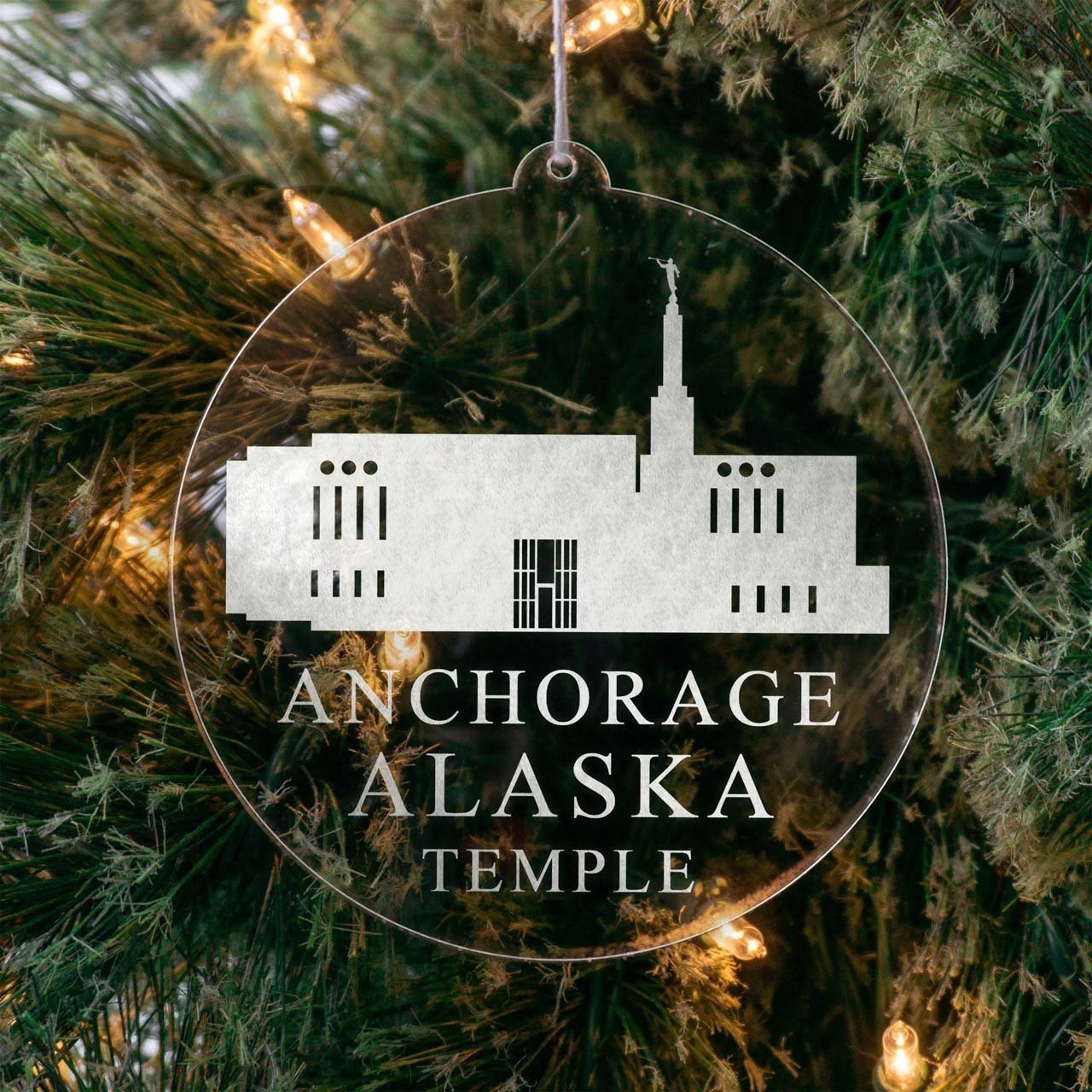 Anchorage Alaska Temple Christmas Ornament - Latter-Day Saint LDS Missionary Gift - Book of Mormon