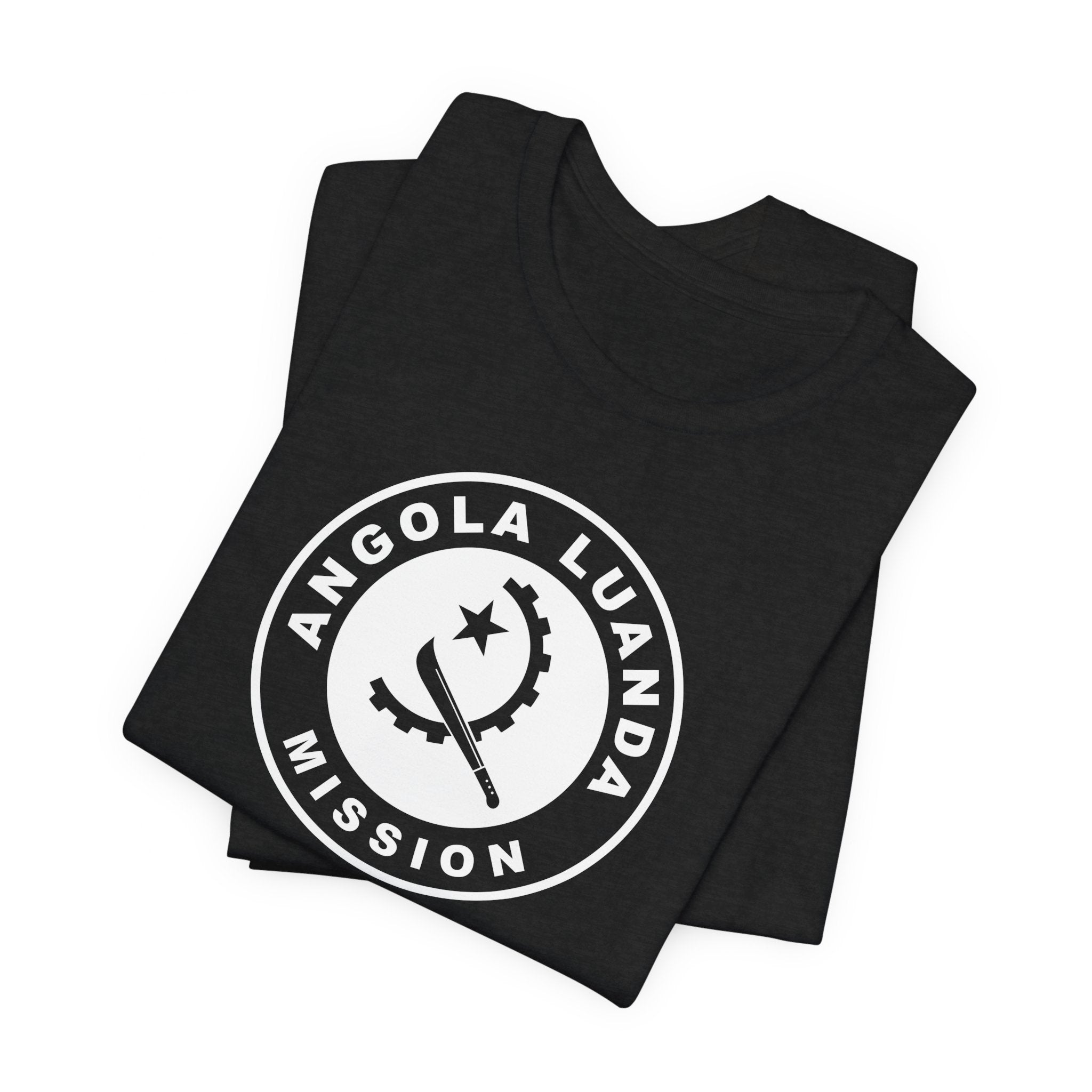 Angola Luanda Mission Circular Monochrome Logo T-Shirt - Mission Wishlist - LDS Missionary Gift Store