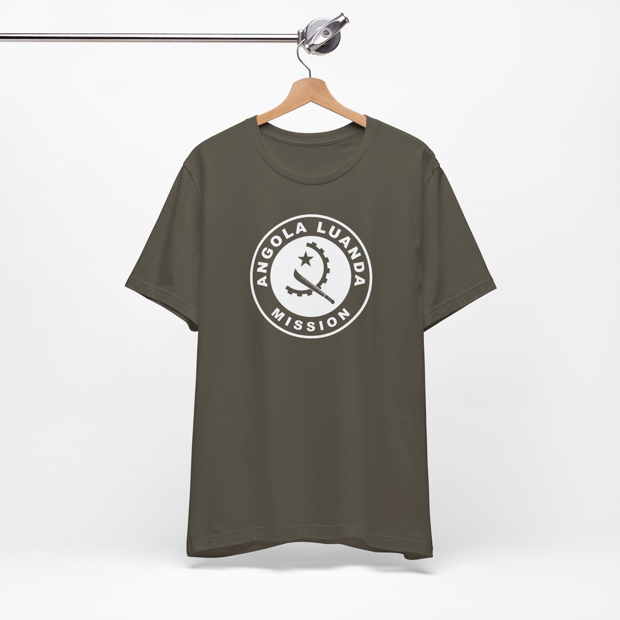 Angola Luanda Mission Circular Monochrome Logo T-Shirt - Mission Wishlist - LDS Missionary Gift Store