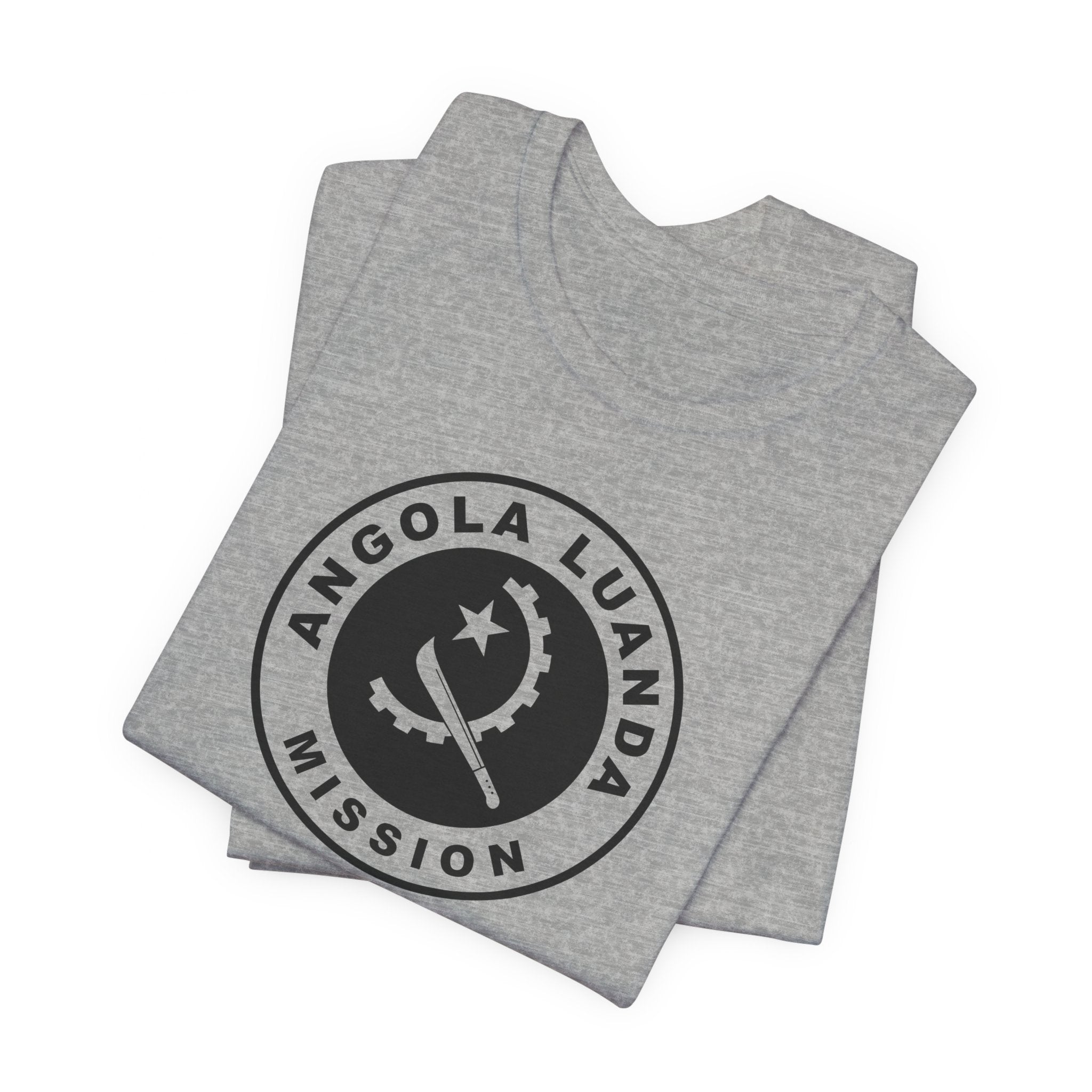 Angola Luanda Mission Circular Monochrome Logo T-Shirt - Mission Wishlist - LDS Missionary Gift Store