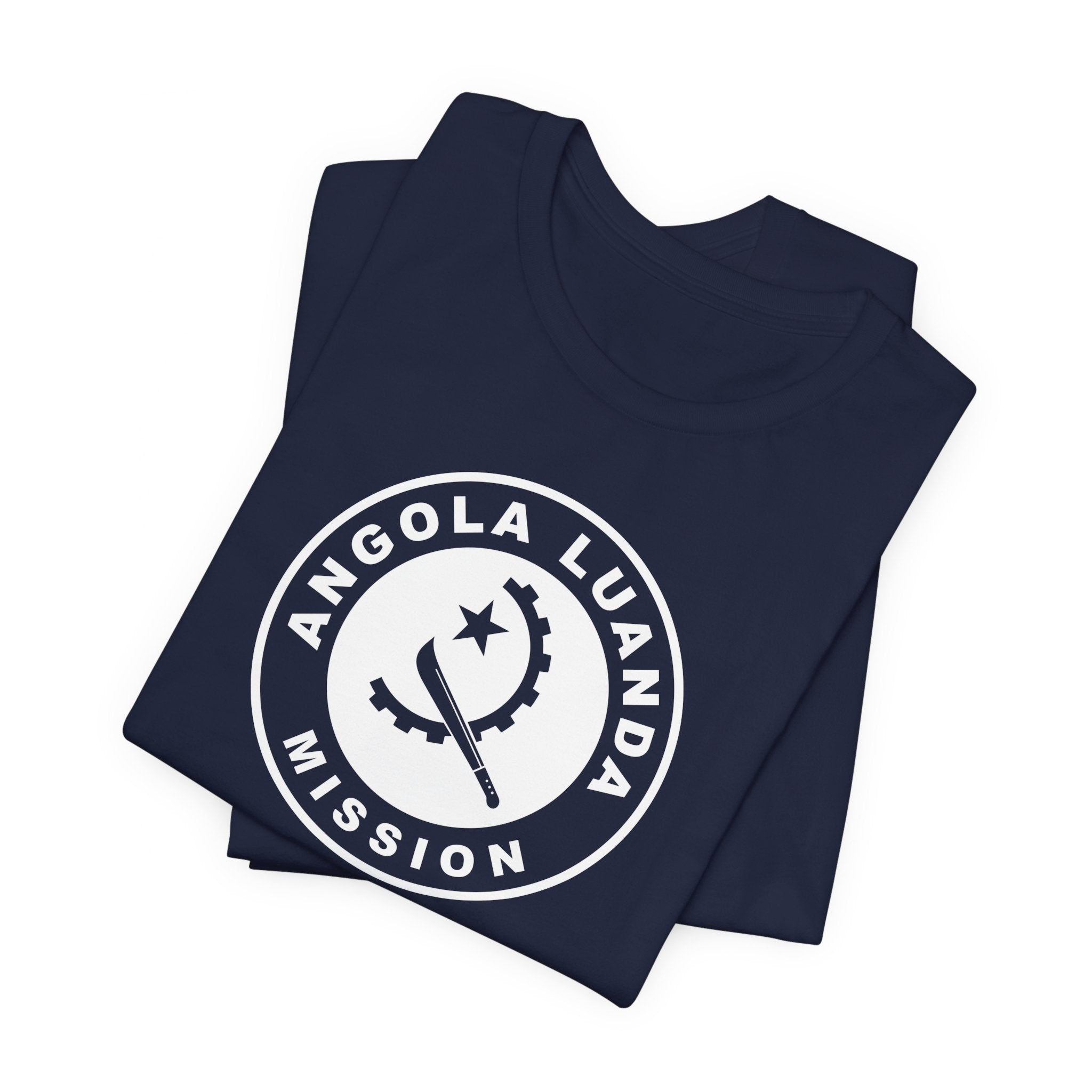 Angola Luanda Mission Circular Monochrome Logo T-Shirt - Mission Wishlist - LDS Missionary Gift Store