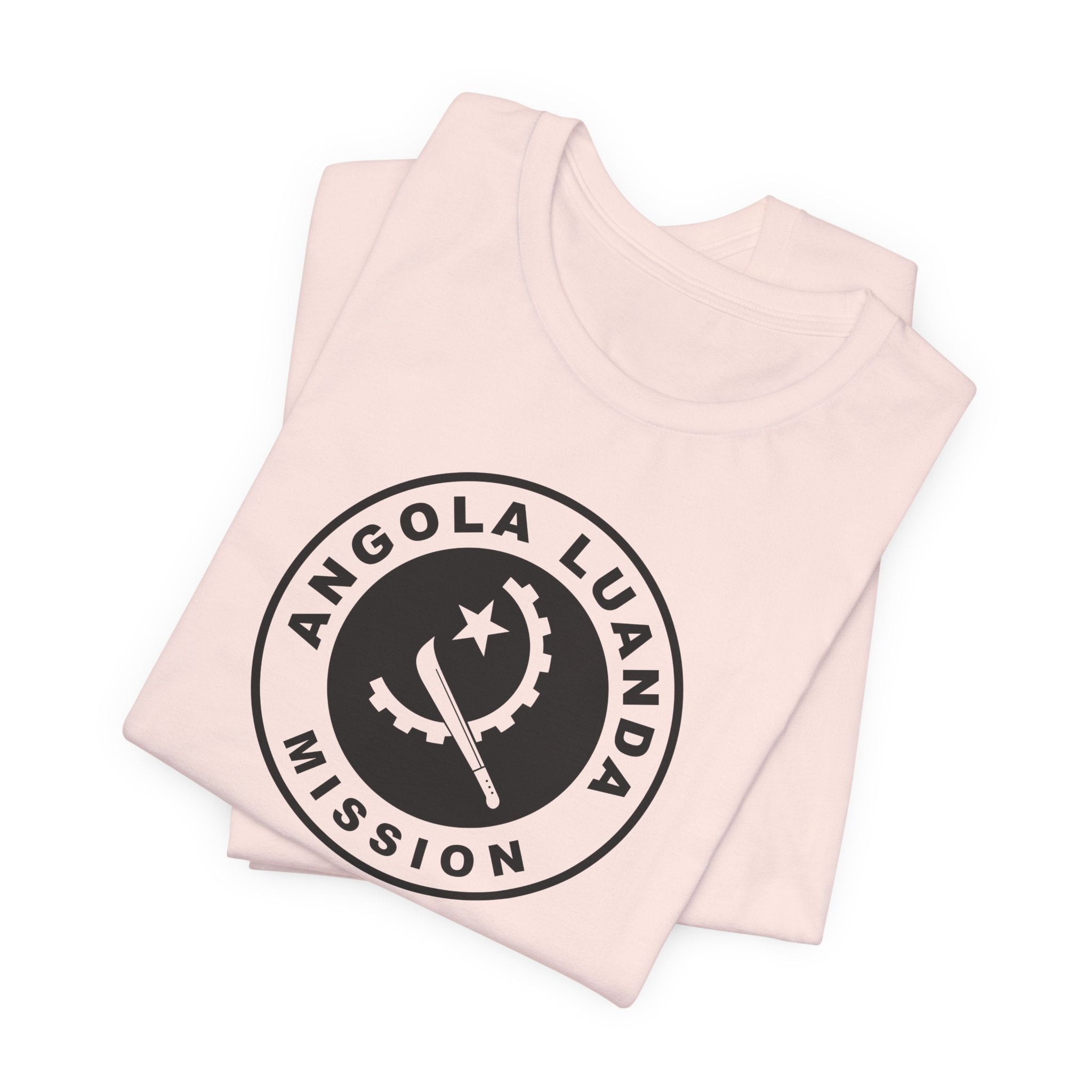 Angola Luanda Mission Circular Monochrome Logo T-Shirt - Mission Wishlist - LDS Missionary Gift Store