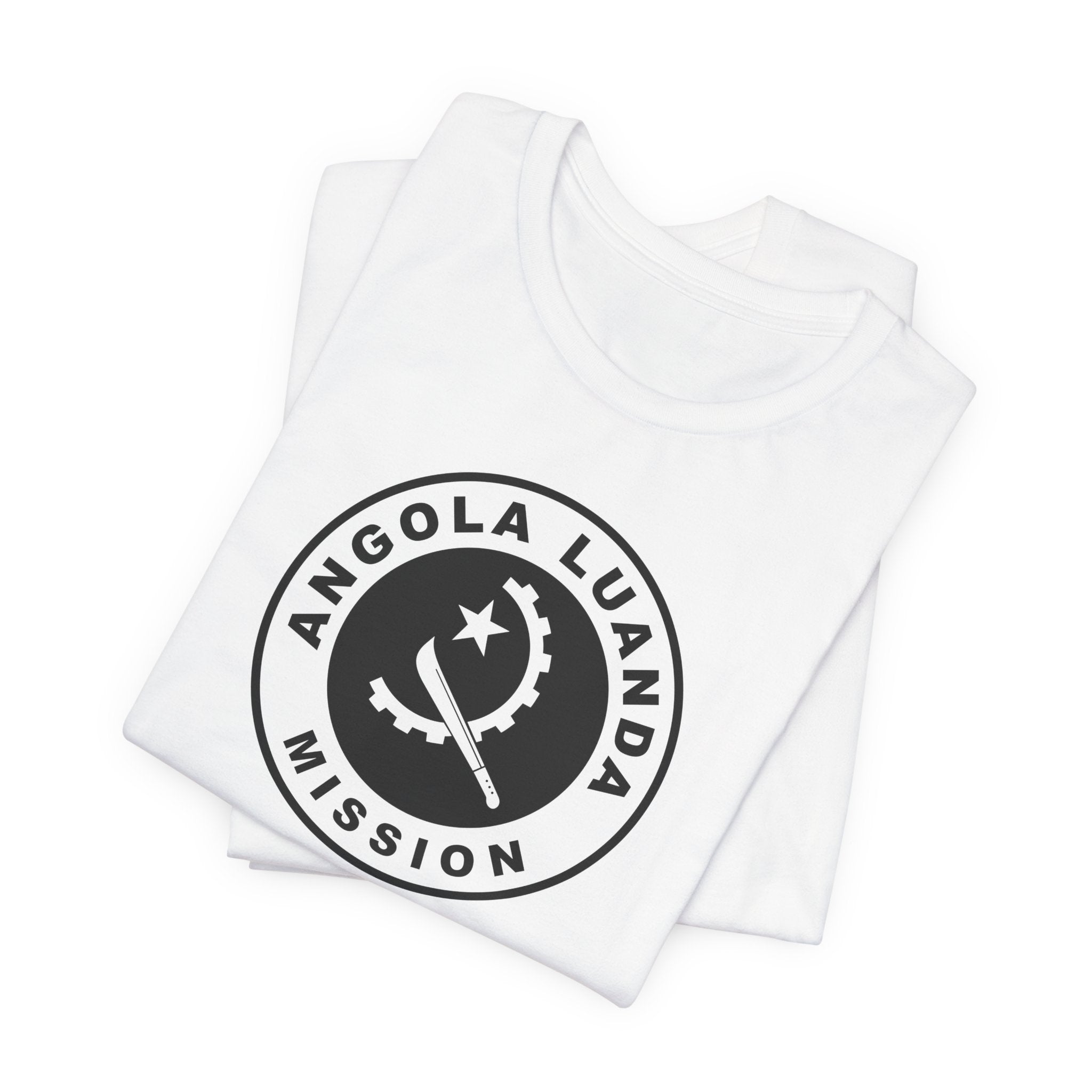 Angola Luanda Mission Circular Monochrome Logo T-Shirt - Mission Wishlist - LDS Missionary Gift Store