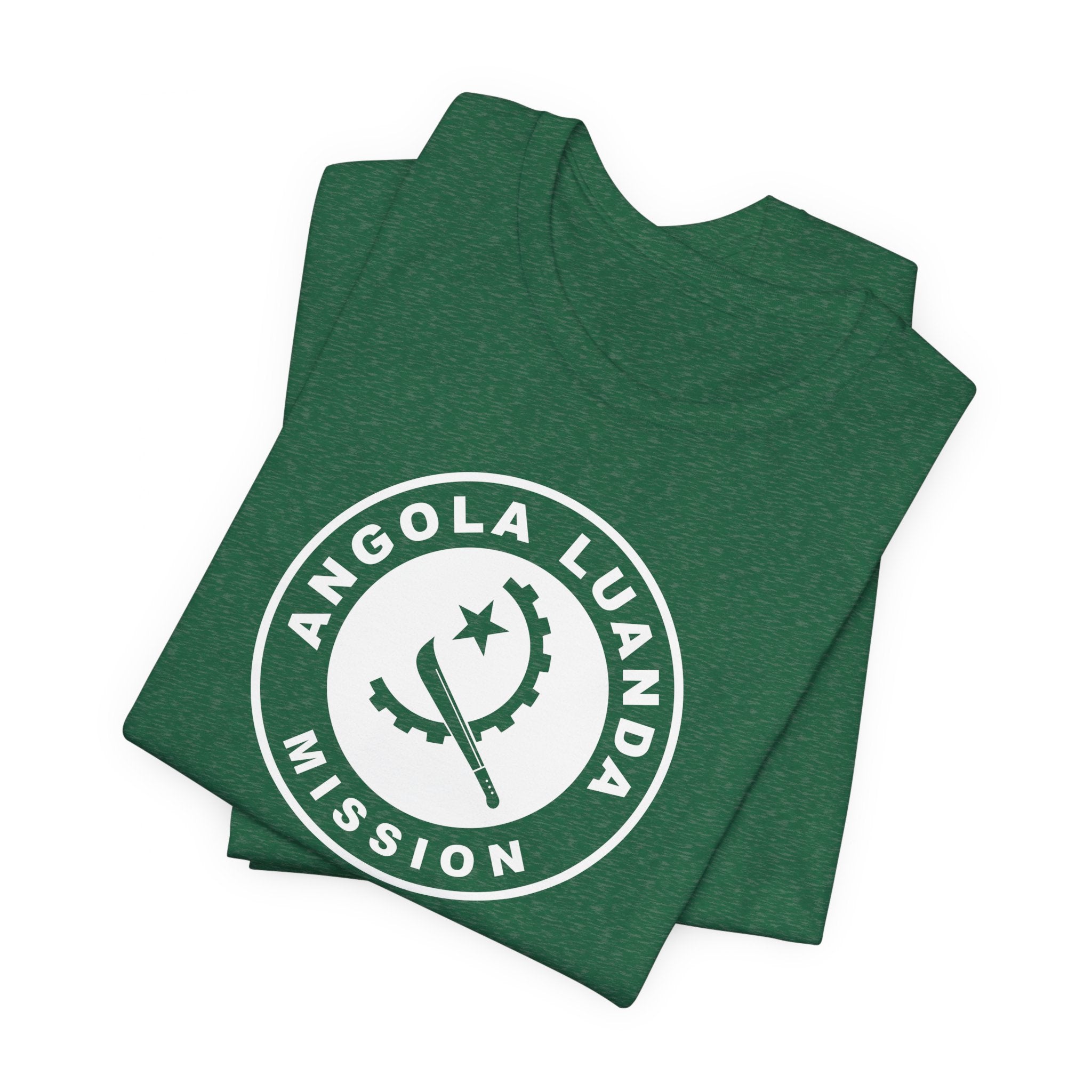 Angola Luanda Mission Circular Monochrome Logo T-Shirt - Mission Wishlist - LDS Missionary Gift Store