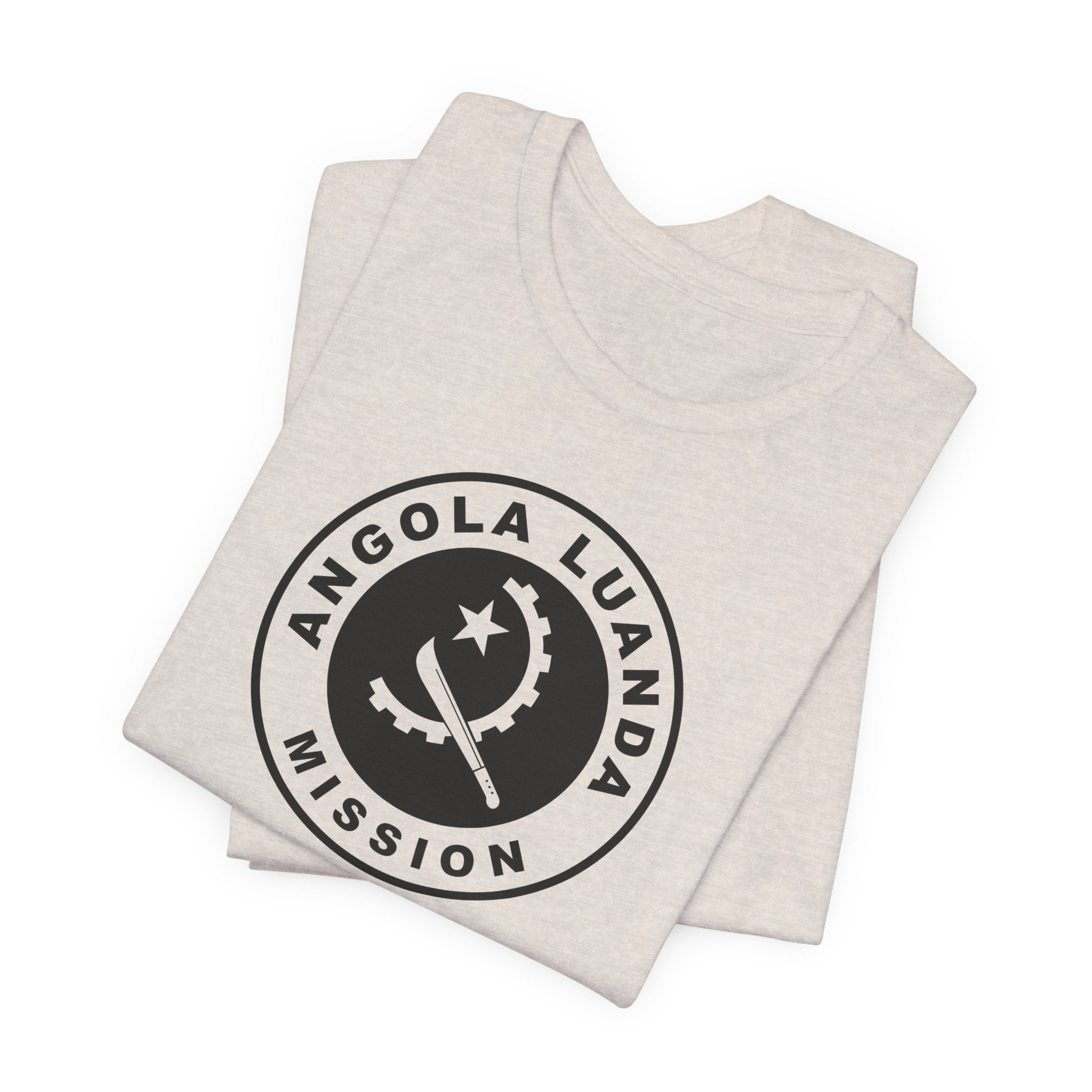 Angola Luanda Mission Circular Monochrome Logo T-Shirt - Mission Wishlist - LDS Missionary Gift Store