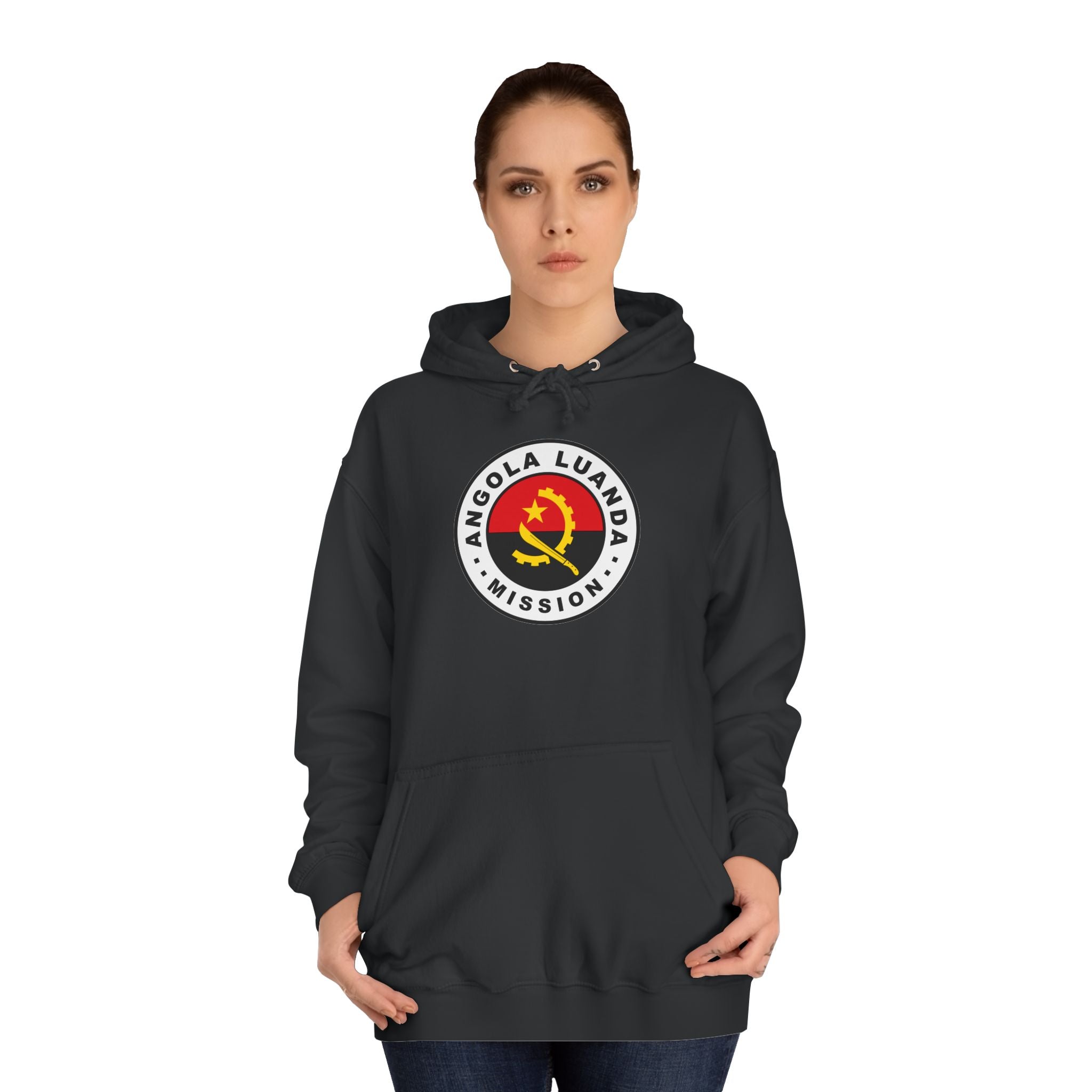 Angola Luanda Mission Flag Logo (White Border) College Hoodie - Mission Wishlist - LDS Missionary Gift Store