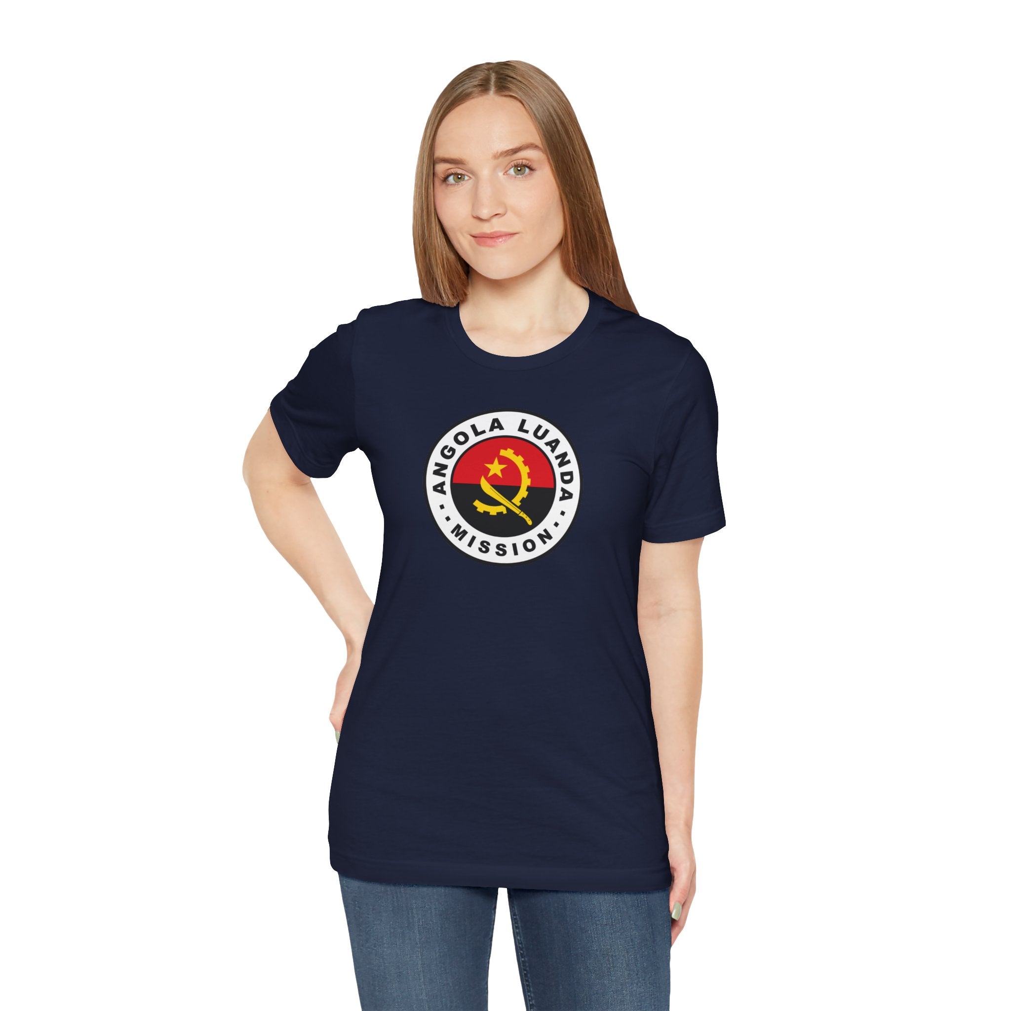 Angola Luanda Mission Flag Logo (White Border) T-shirt - Mission Wishlist - LDS Missionary Gift Store