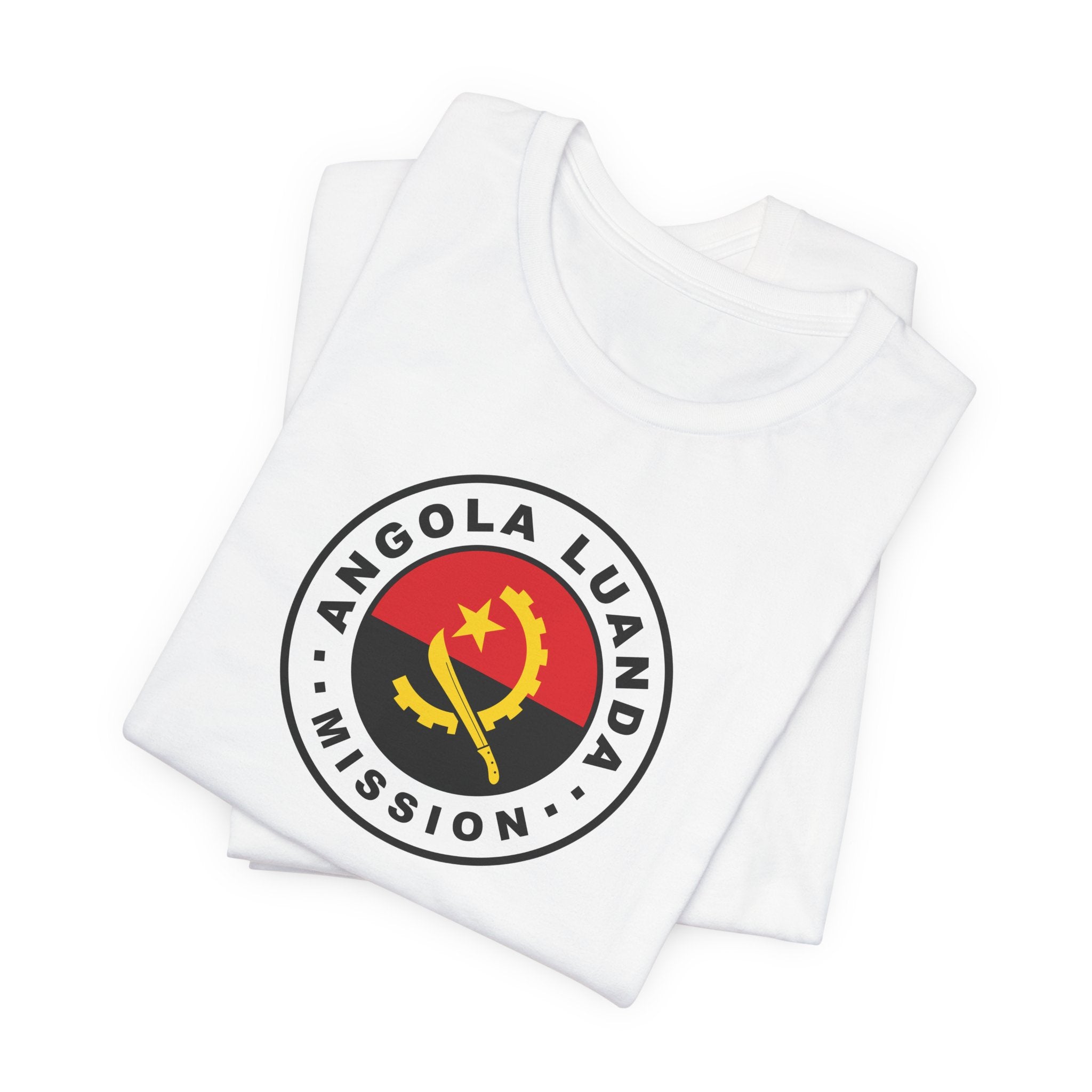 Angola Luanda Mission Flag Logo (White Border) T-shirt - Mission Wishlist - LDS Missionary Gift Store
