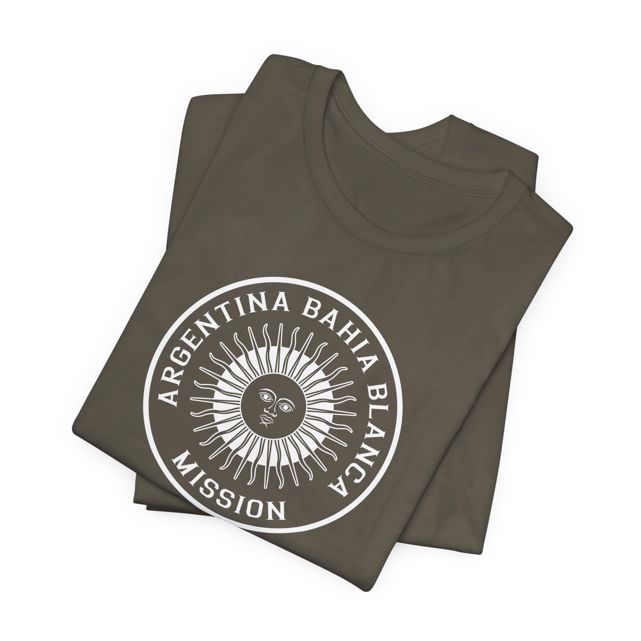 Argentina Bahia Blanca Mission Circular Monochrome Logo T-Shirt - Latter-Day Saint LDS Missionary Gift - Book of Mormon