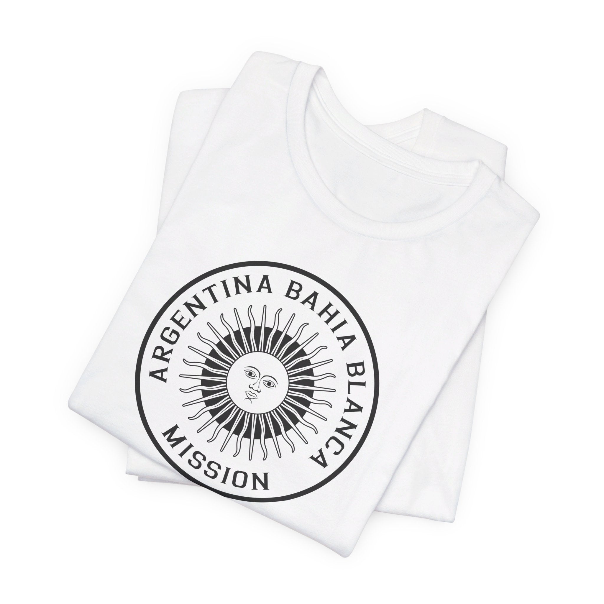 Argentina Bahia Blanca Mission Circular Monochrome Logo T-Shirt - Latter-Day Saint LDS Missionary Gift - Book of Mormon