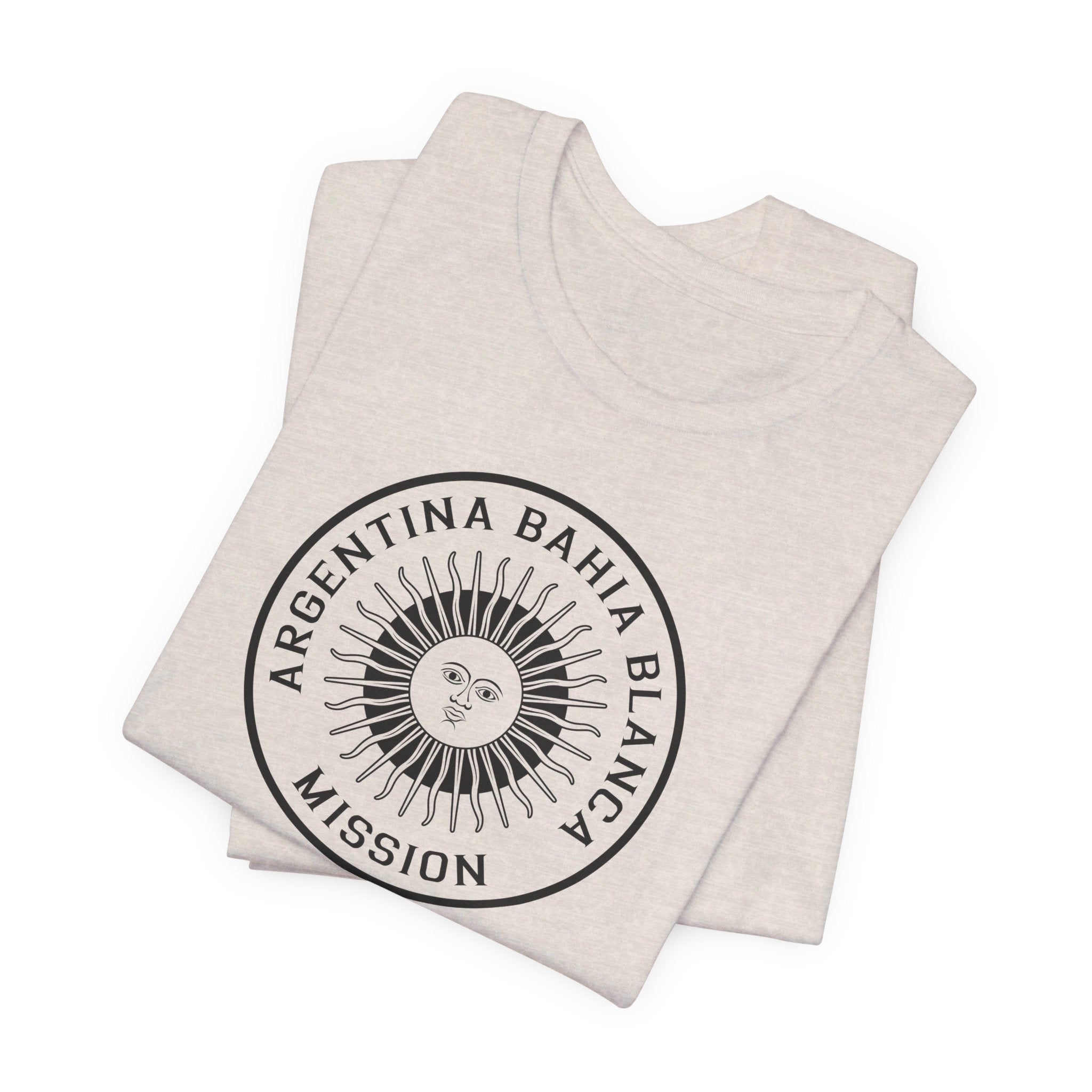 Argentina Bahia Blanca Mission Circular Monochrome Logo T-Shirt - Latter-Day Saint LDS Missionary Gift - Book of Mormon
