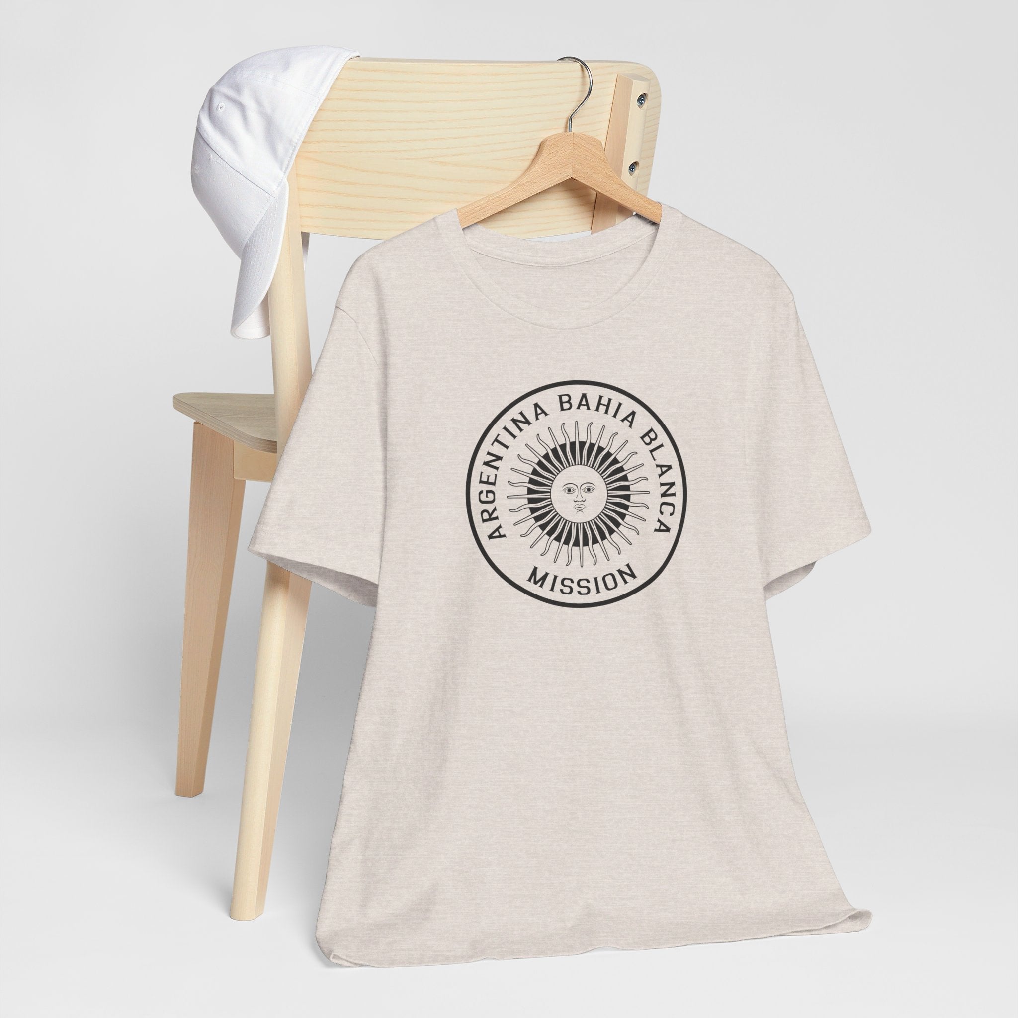 Argentina Bahia Blanca Mission Circular Monochrome Logo T-Shirt - Latter-Day Saint LDS Missionary Gift - Book of Mormon