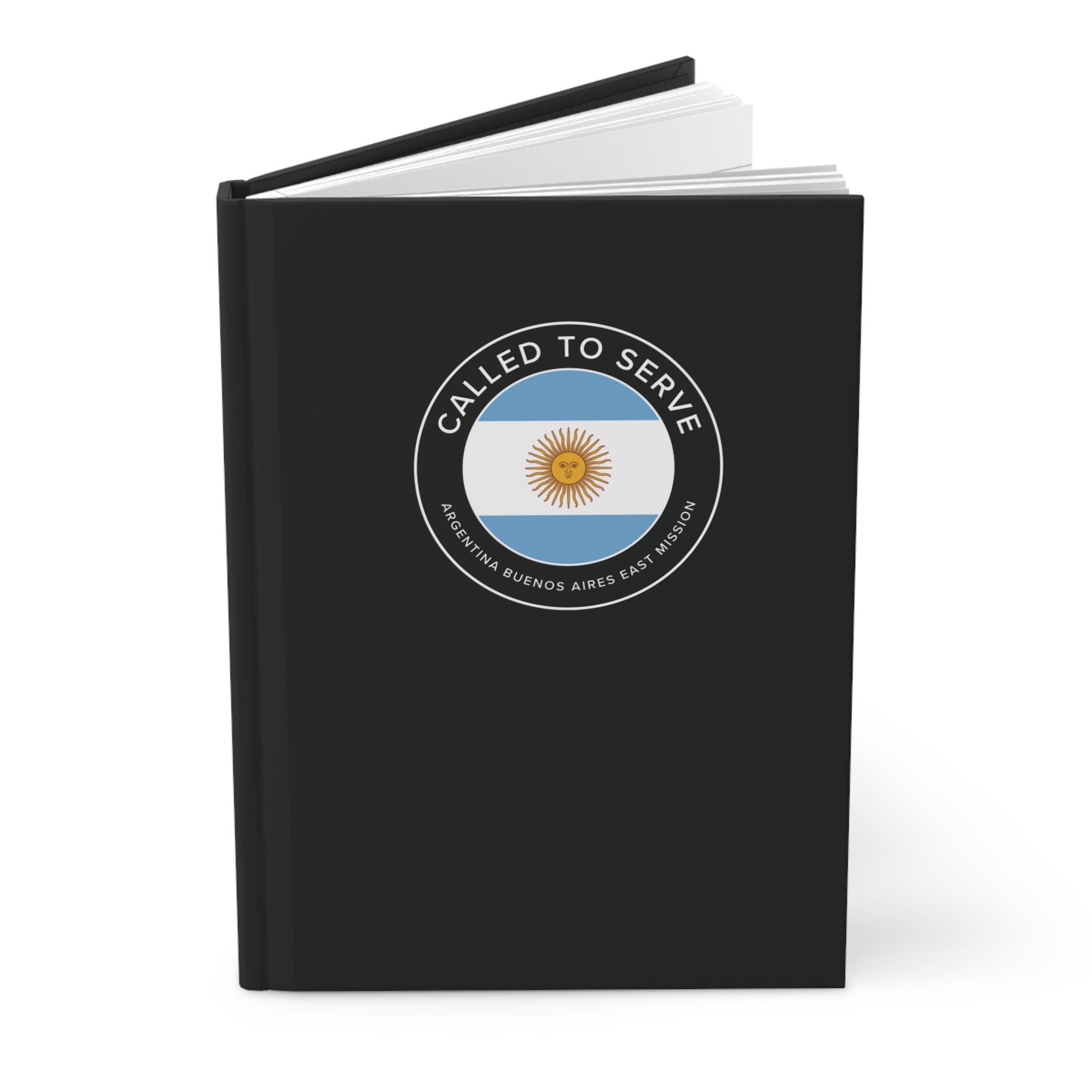 Argentina Buenos Aires East Mission Circle Flag Called to Serve Black Hardcover Journal Matte - Mission Wishlist - LDS Missionary Gift Store