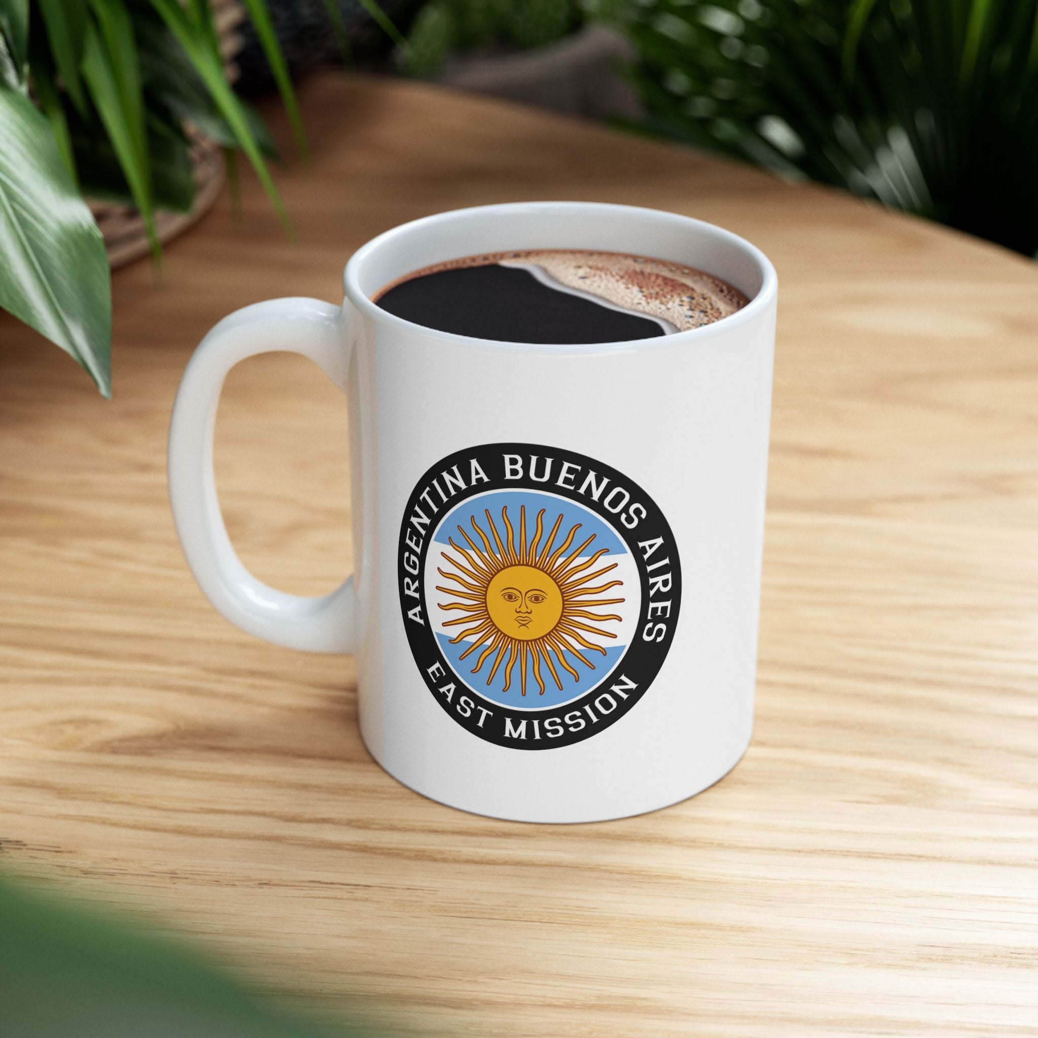 Argentina Buenos Aires East Mission Circular Flag White Ceramic Mug - Mission Wishlist - LDS Missionary Gift Store