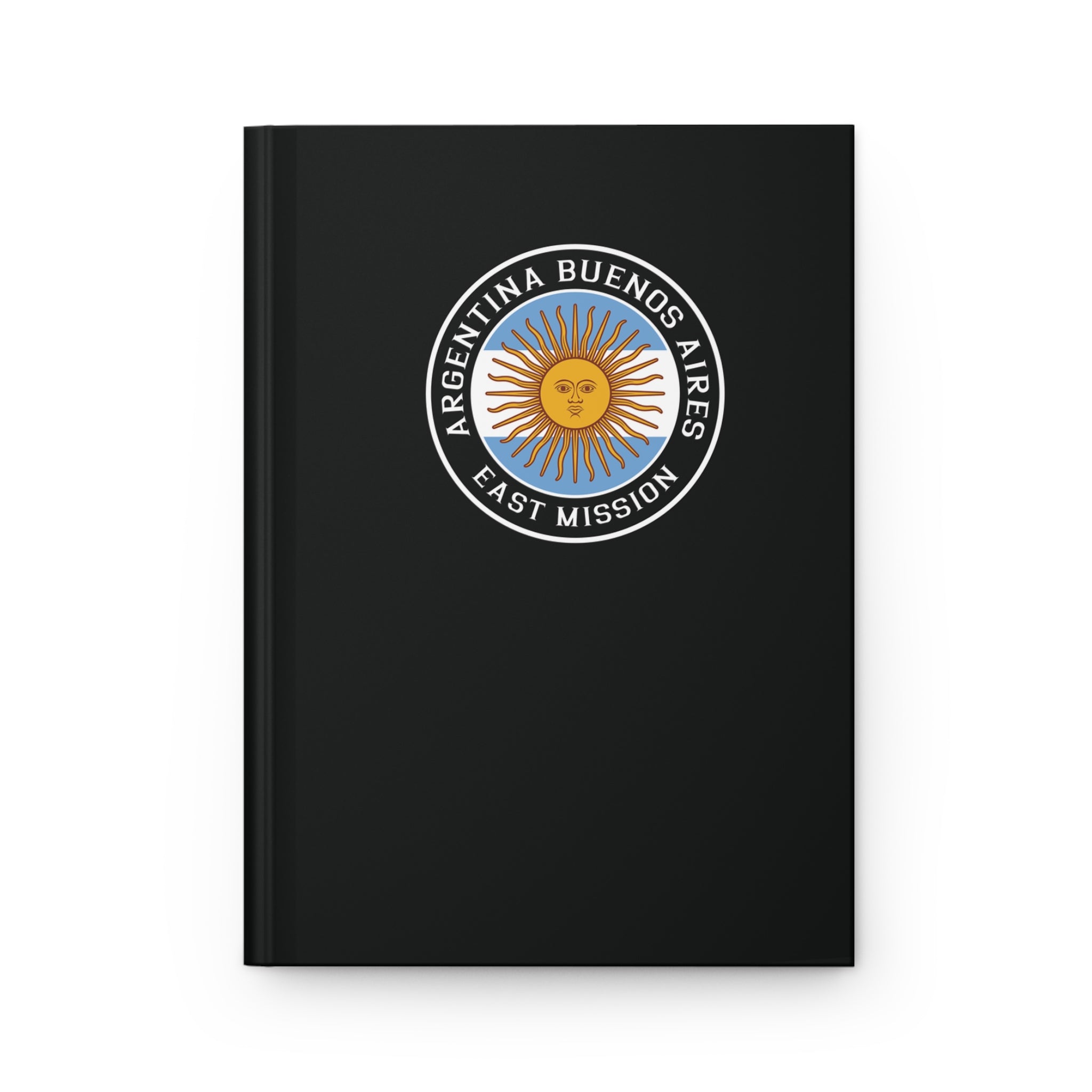 Argentina Buenos Aires East Mission Logo Design Black Hardcover Journal Matte - Mission Wishlist - LDS Missionary Gift Store