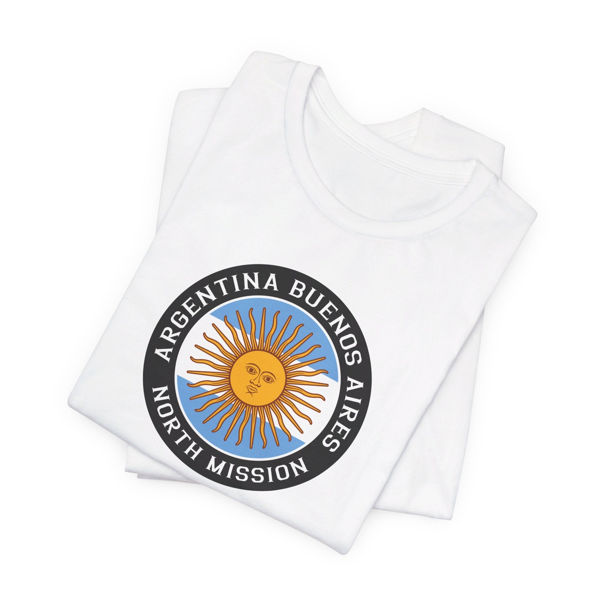 Argentina Buenos Aires North Mission Circular Flag T-shirt - Mission Wishlist - LDS Missionary Gift Store