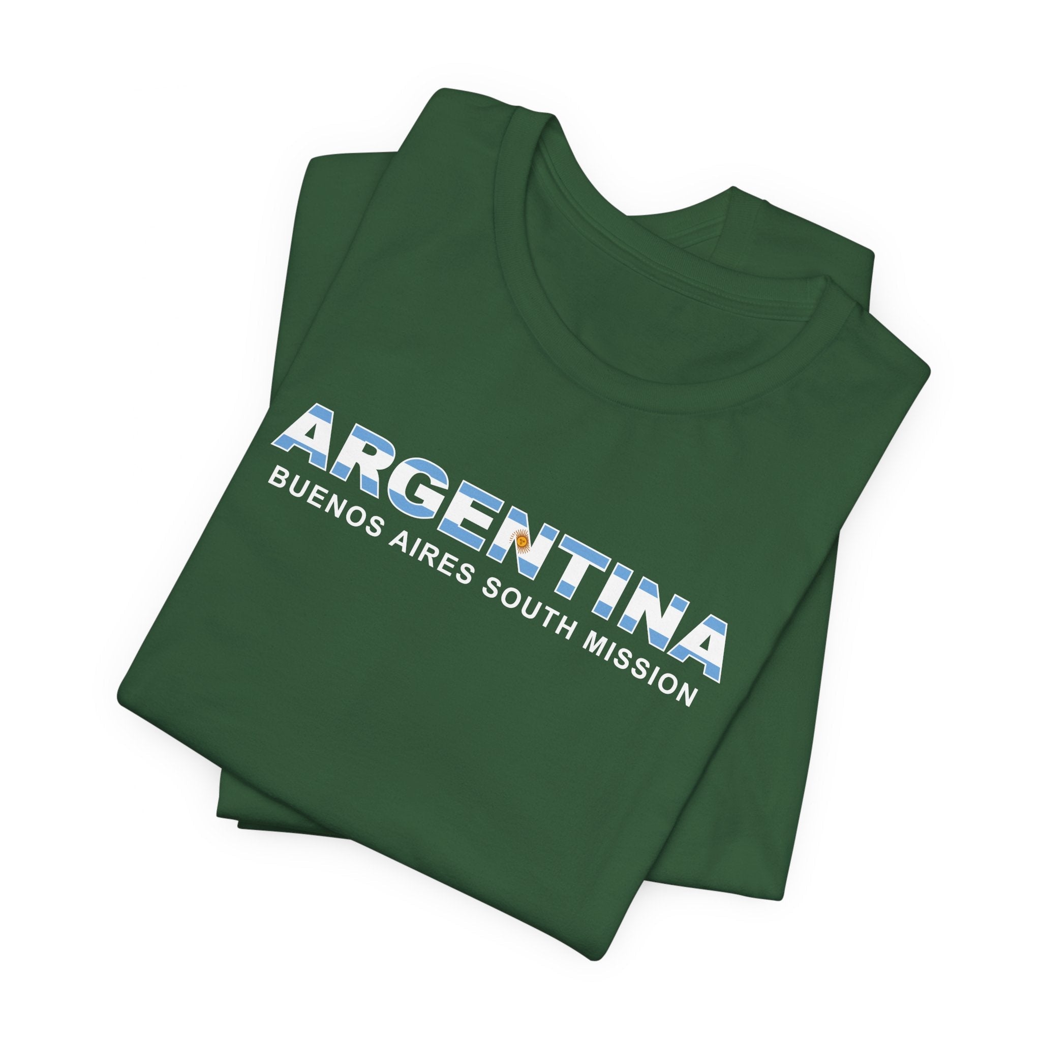 Argentina Buenos Aires South Mission Flag Title T-shirt - Mission Wishlist - LDS Missionary Gift Store