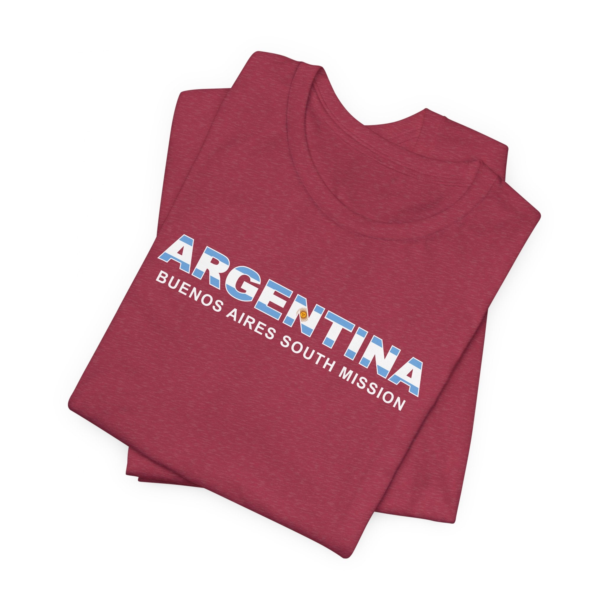 Argentina Buenos Aires South Mission Flag Title T-shirt - Mission Wishlist - LDS Missionary Gift Store