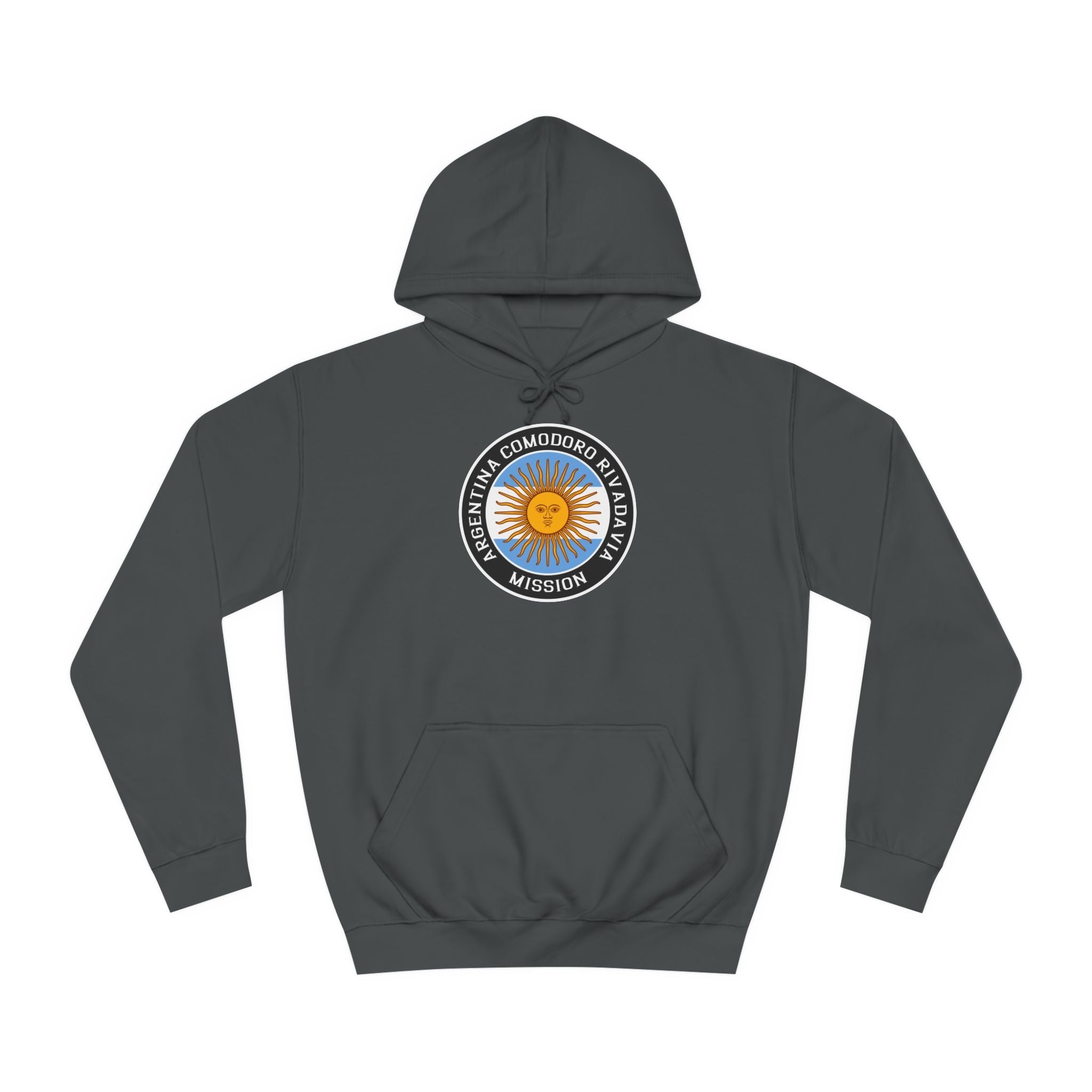 Argentina Comodoro Rivadavia Mission Flag Logo (Black Border) College Hoodie