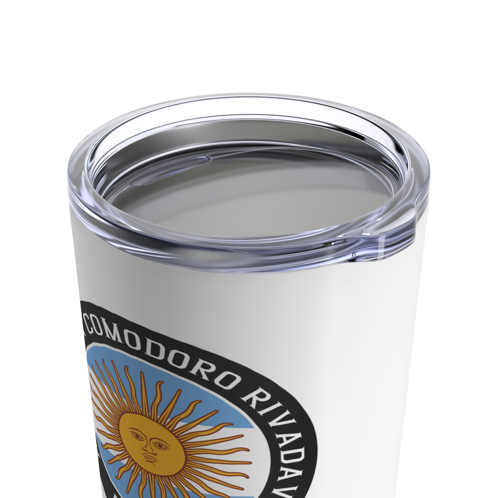 Argentina Comodoro Rivadavia Mission Flag Logo Tumbler 20oz White - Latter-Day Saint LDS Missionary Gift - Book of Mormon