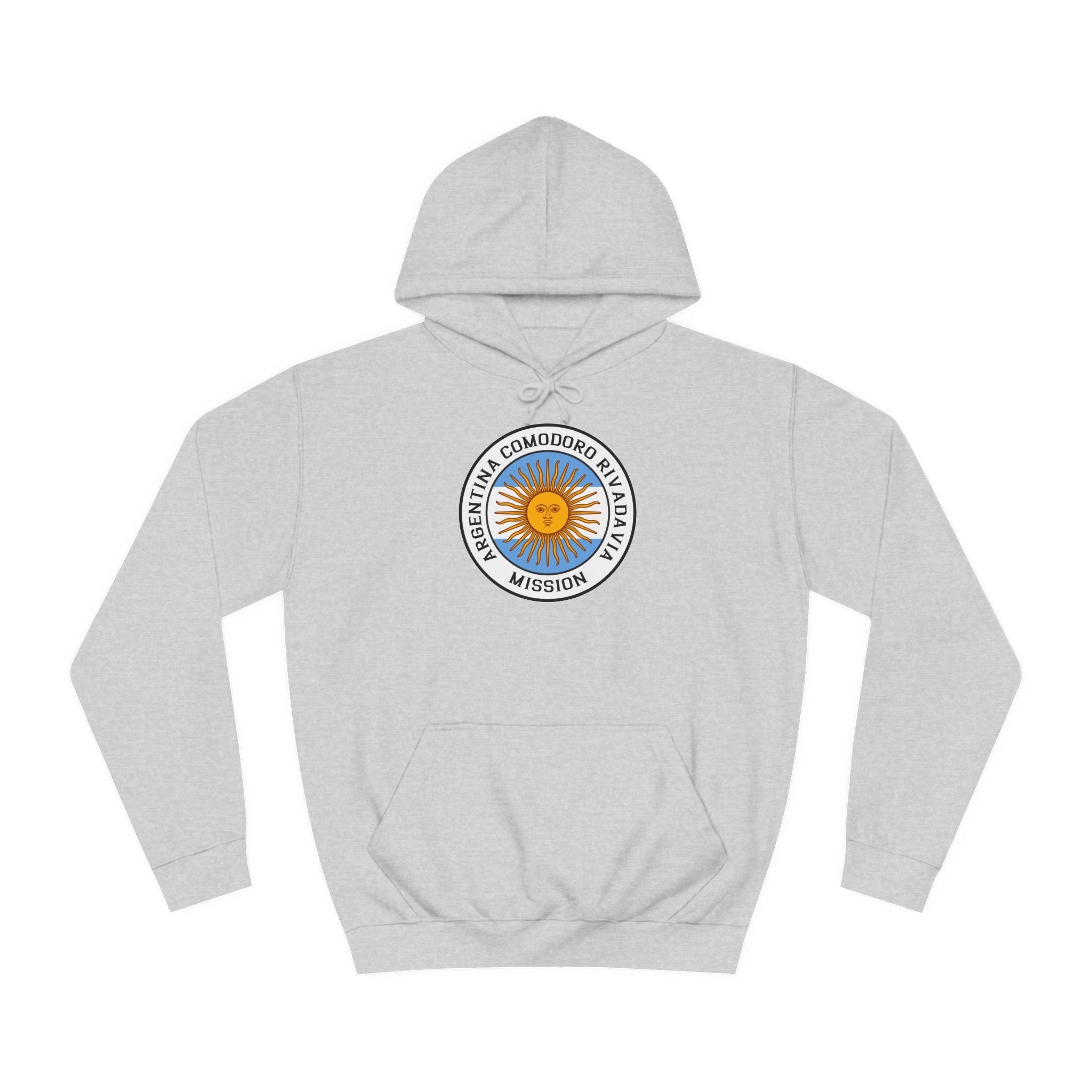 Argentina Comodoro Rivadavia Mission Flag Logo (White Border) College Hoodie - Mission Wishlist - LDS Missionary Gift Store