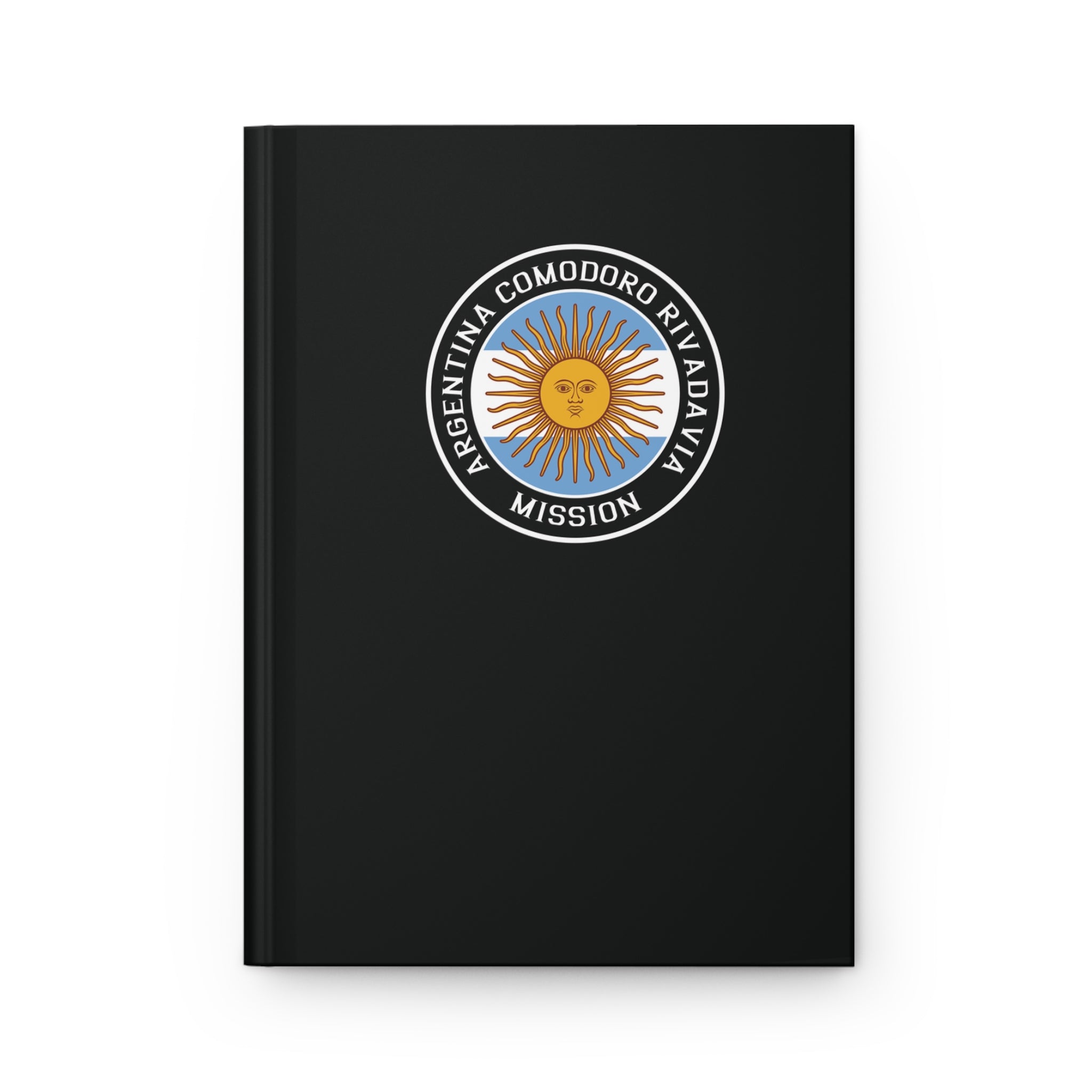 Argentina Comodoro Rivadavia Mission Logo Design Black Hardcover Journal Matte - Latter-Day Saint LDS Missionary Gift - Book of Mormon