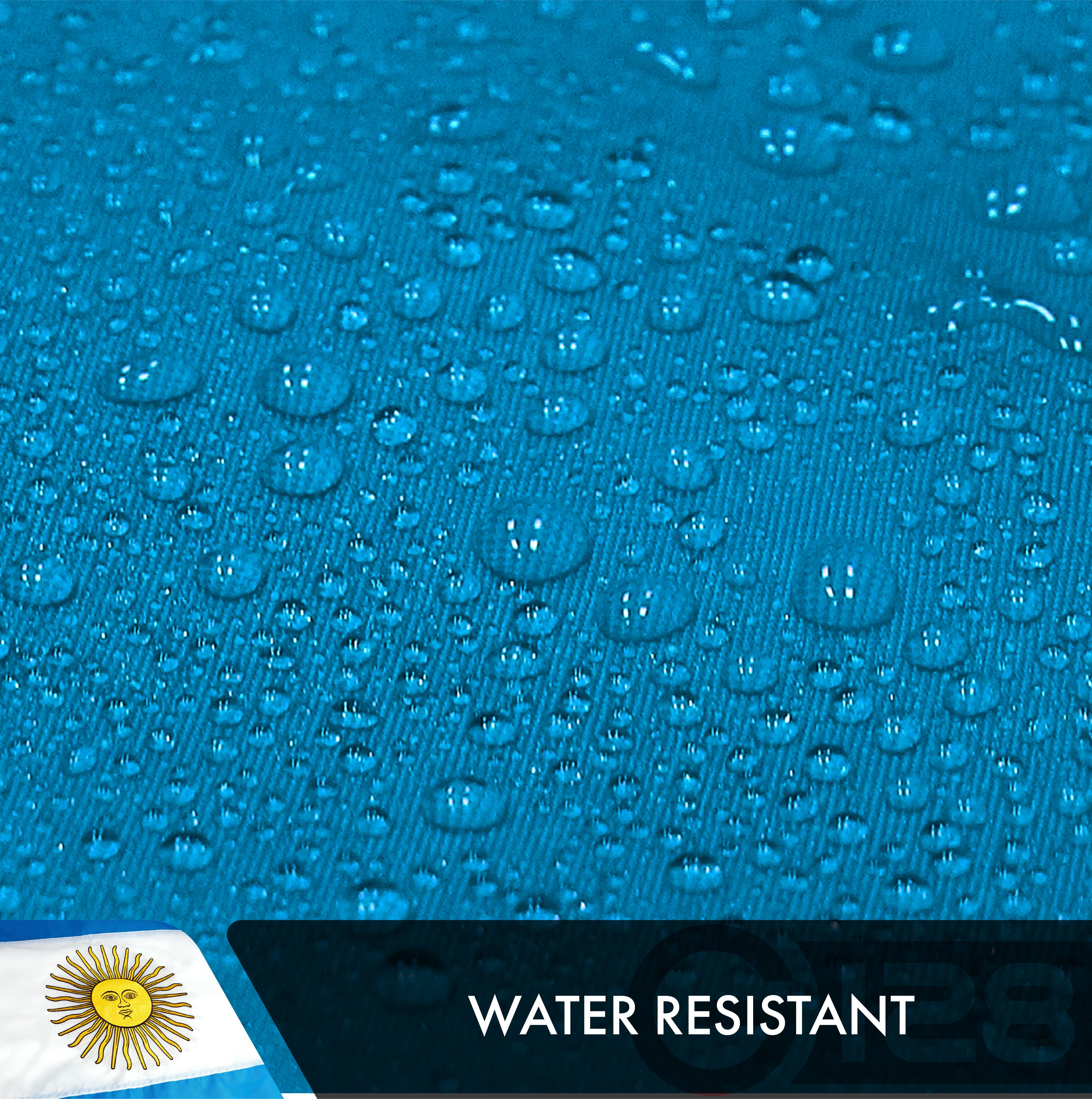 Argentina (Argentinian) Flag | 3x5 feet | Double Sided Embroidered 210D “ Indoor/Outdoor, Brass Grommets, Heavy Duty Polyester