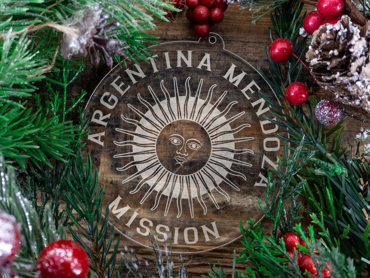 Argentina Mendoza Mission Christmas Ornament - Latter-Day Saint LDS Missionary Gift - Book of Mormon