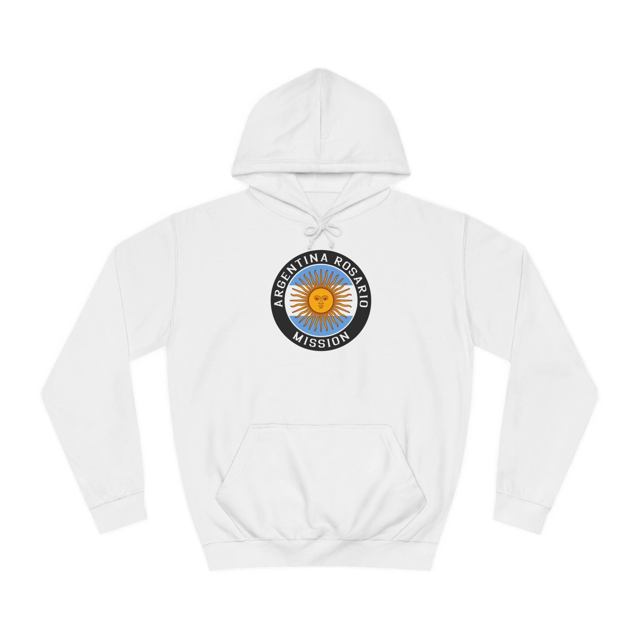 Argentina Rosario Mission Flag Logo (Black Border) College Hoodie - Mission Wishlist - LDS Missionary Gift Store