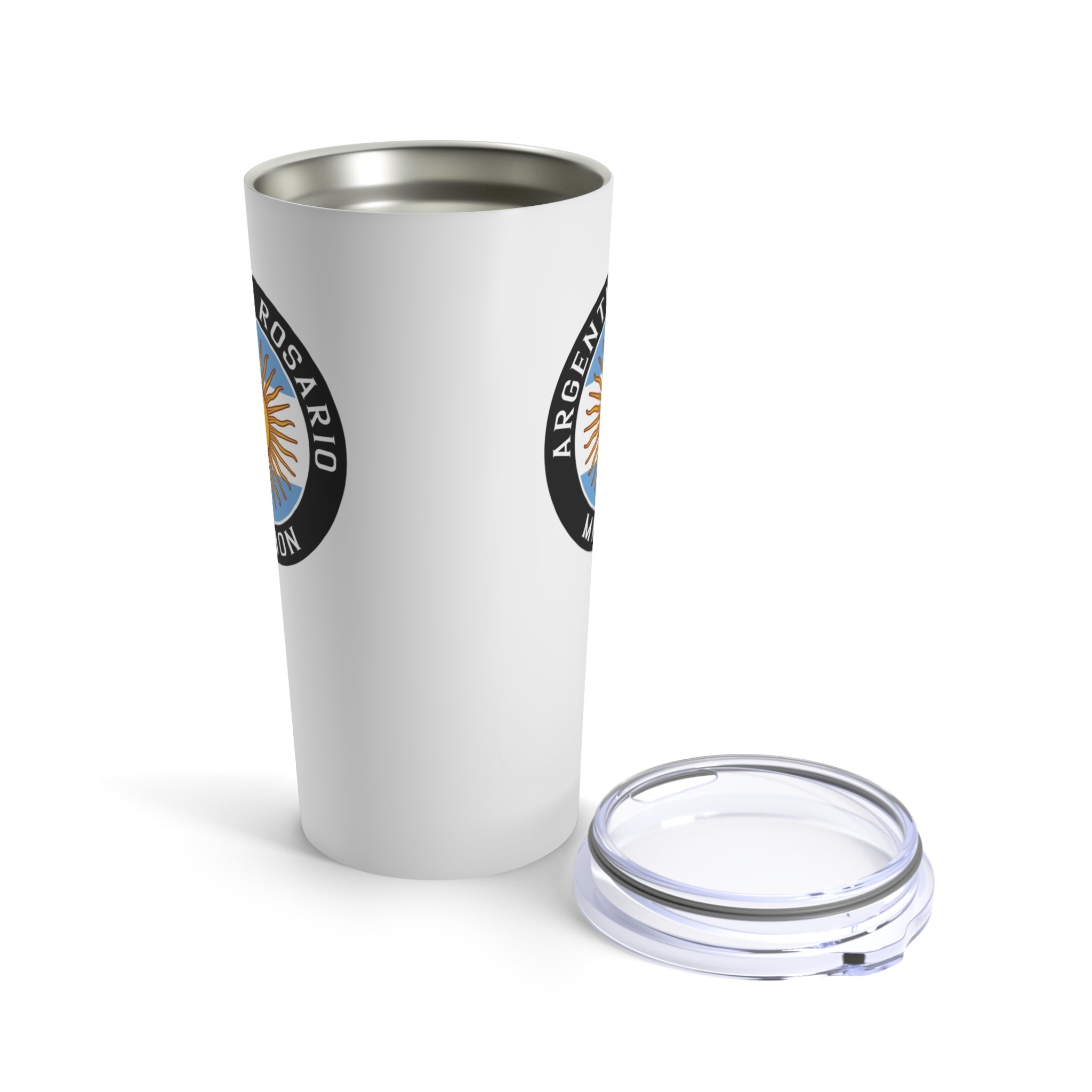 Argentina Rosario Mission Flag Logo Tumbler 20oz White - Mission Wishlist - LDS Missionary Gift Store