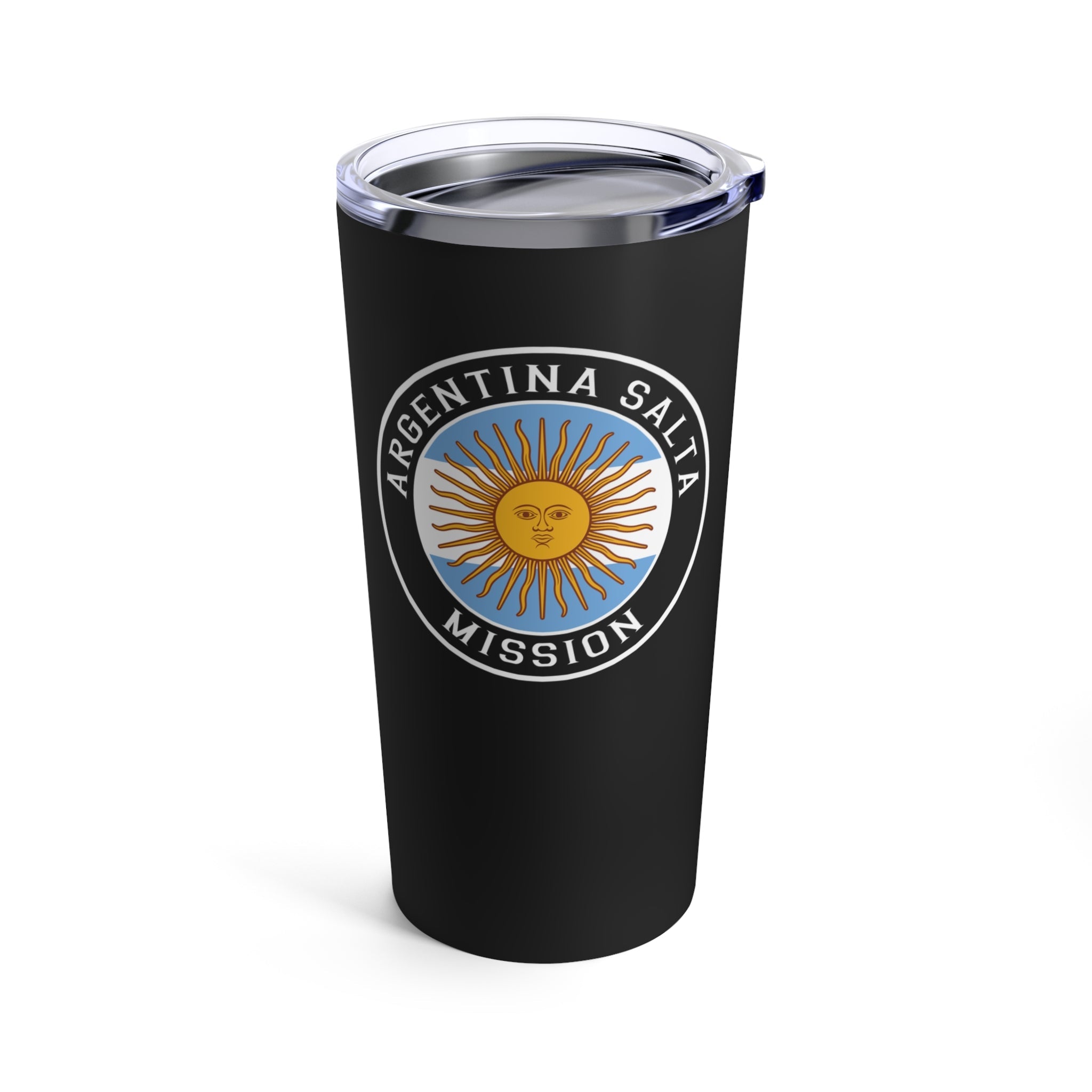 Argentina Salta Mission Flag Logo Tumbler 20oz Black - Latter-Day Saint LDS Missionary Gift - Book of Mormon