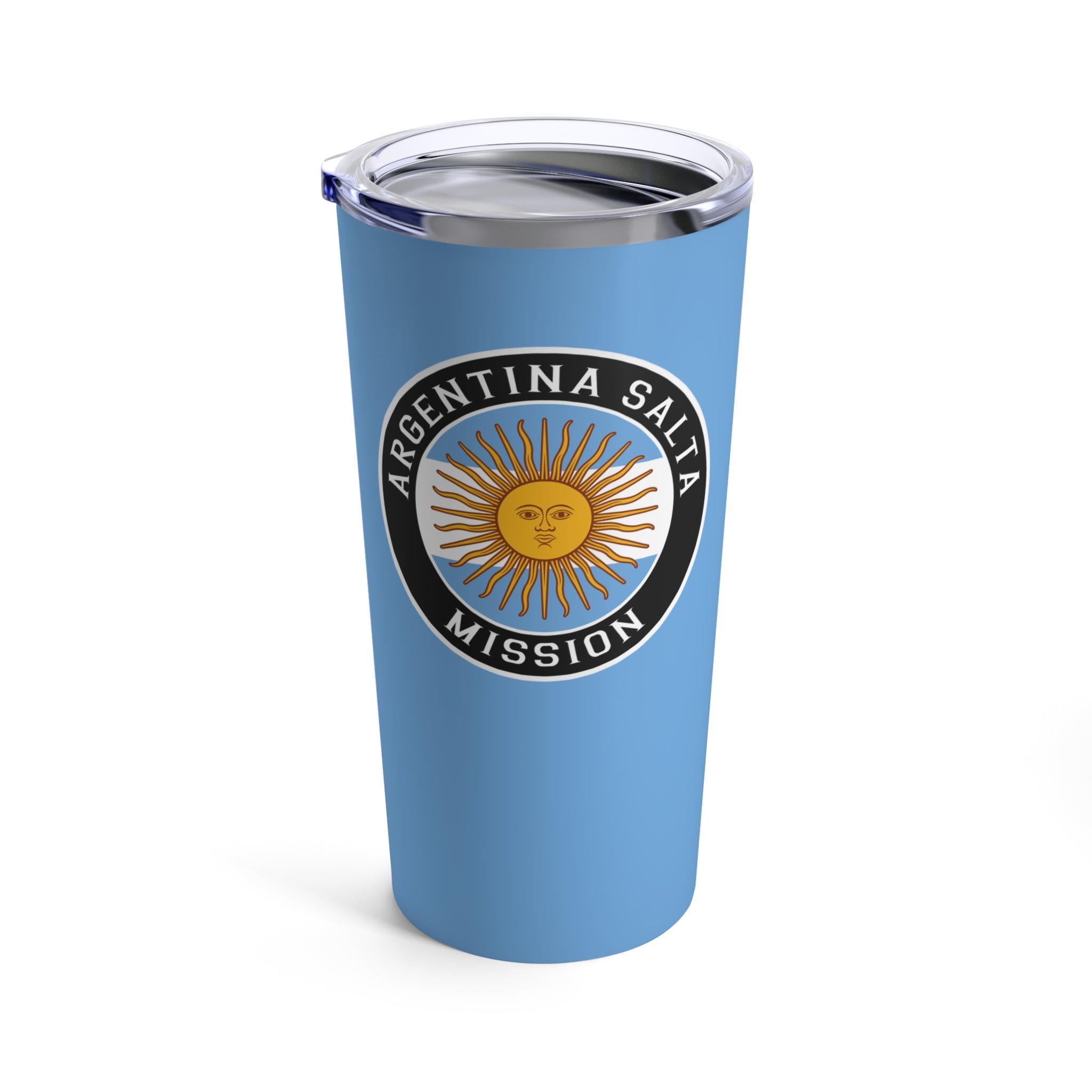 Argentina Salta Mission Flag Logo Tumbler 20oz Light Blue - Latter-Day Saint LDS Missionary Gift - Book of Mormon