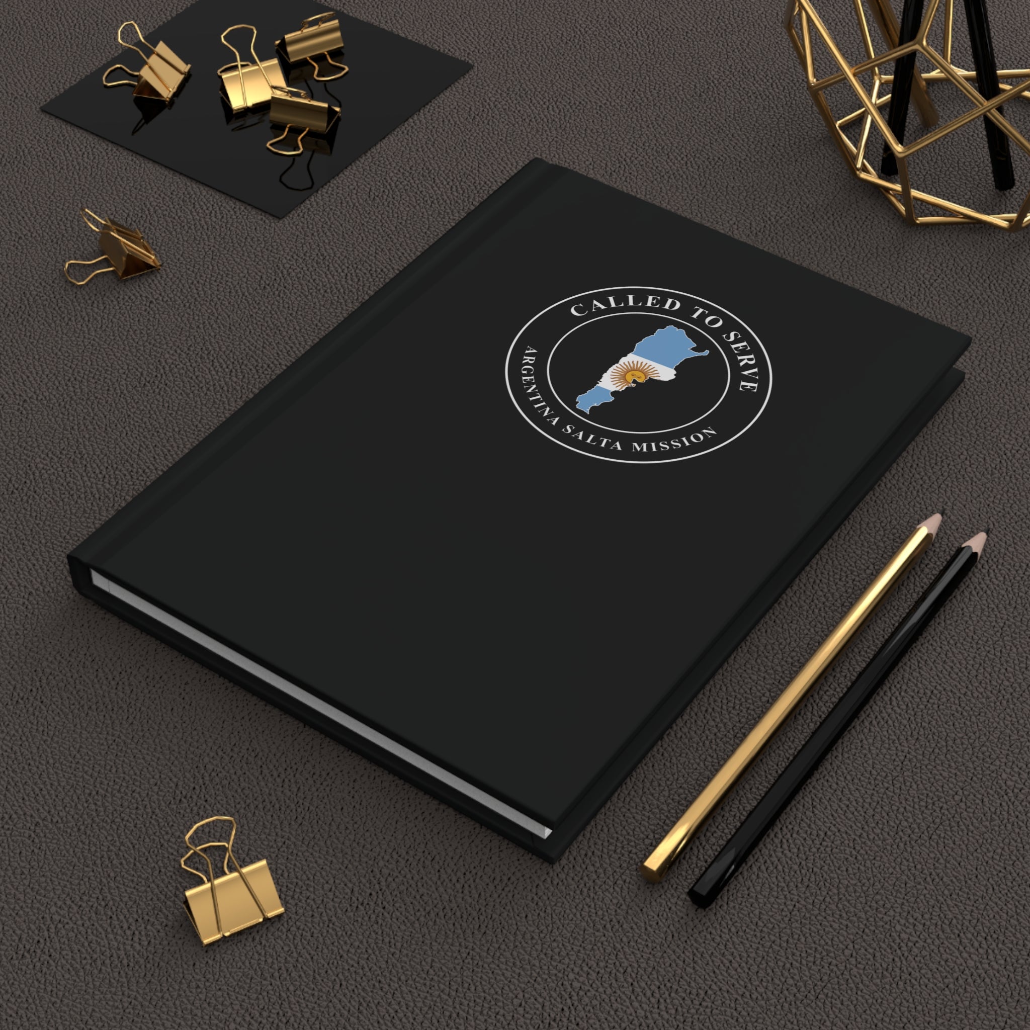Argentina Salta Mission Flag Map Called to Serve Black Hardcover Journal Matte - Latter-Day Saint LDS Missionary Gift - Book of Mormon