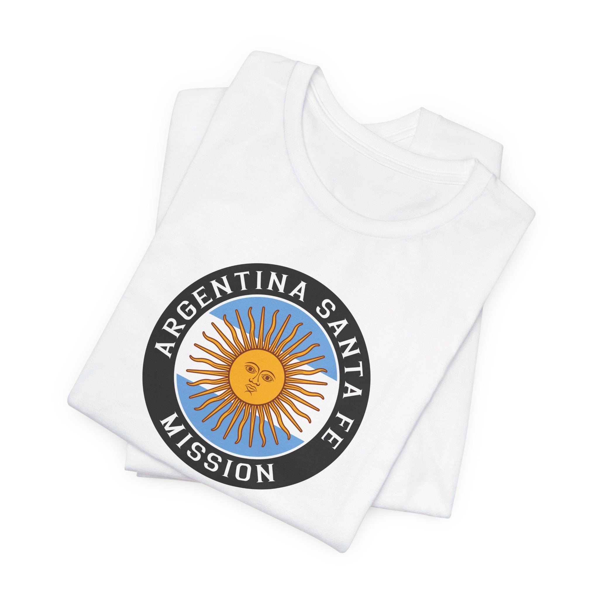 Argentina Santa Fe Mission Circular Flag T-shirt - Latter-Day Saint LDS Missionary Gift - Book of Mormon