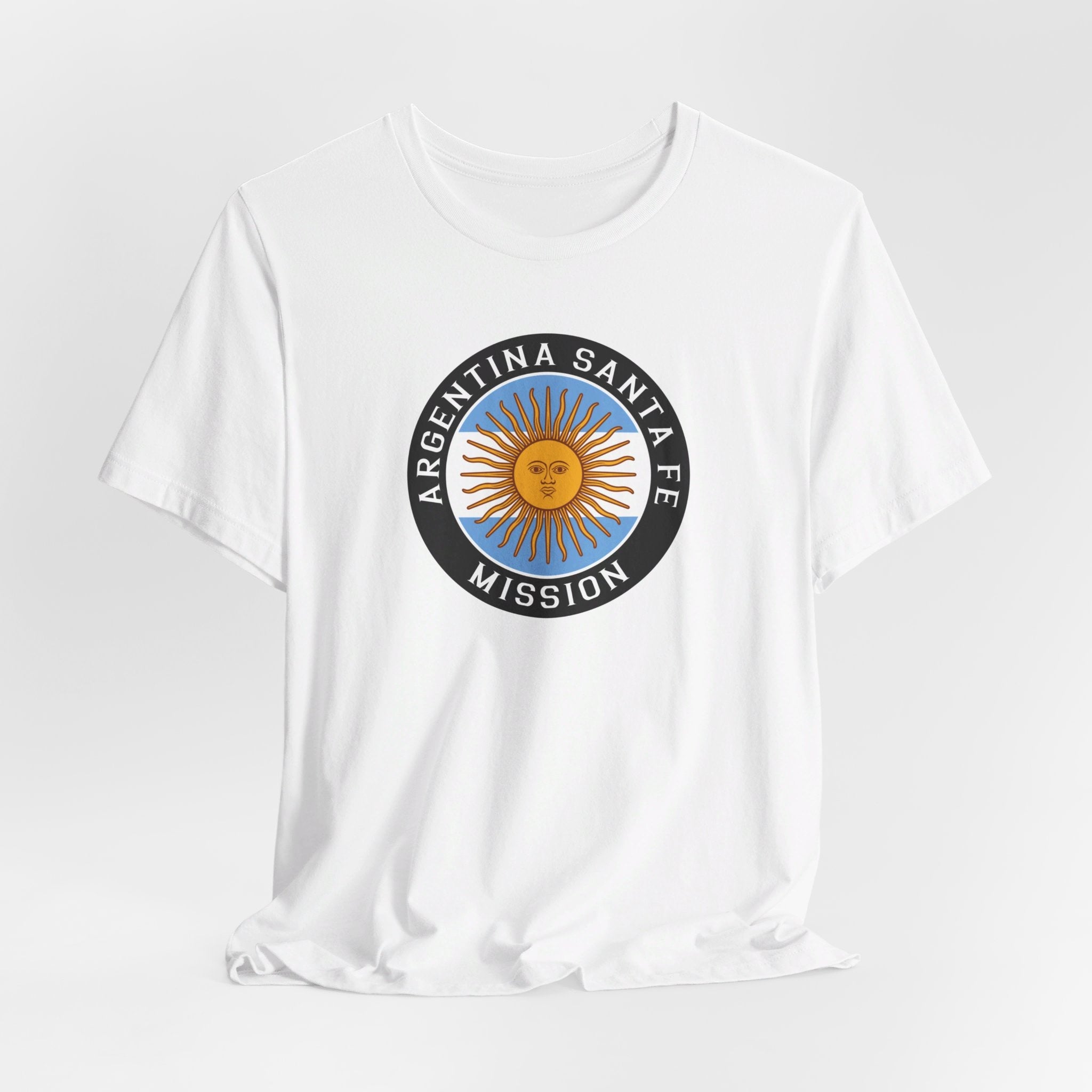 Argentina Santa Fe Mission Circular Flag T-shirt - Latter-Day Saint LDS Missionary Gift - Book of Mormon