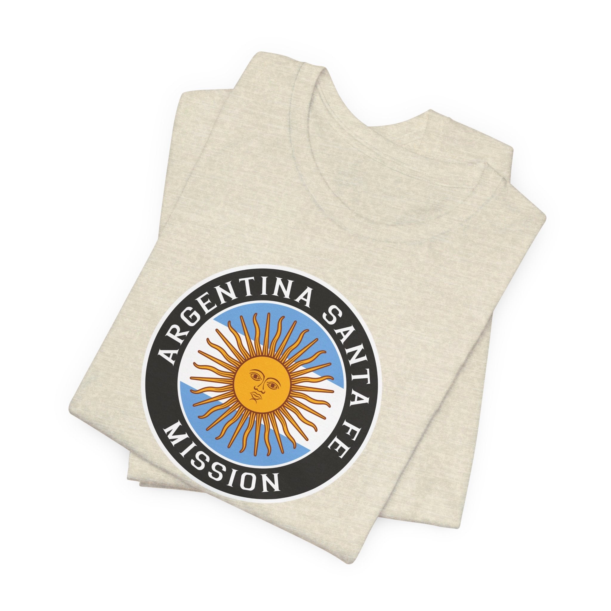 Argentina Santa Fe Mission Circular Flag T-shirt - Latter-Day Saint LDS Missionary Gift - Book of Mormon