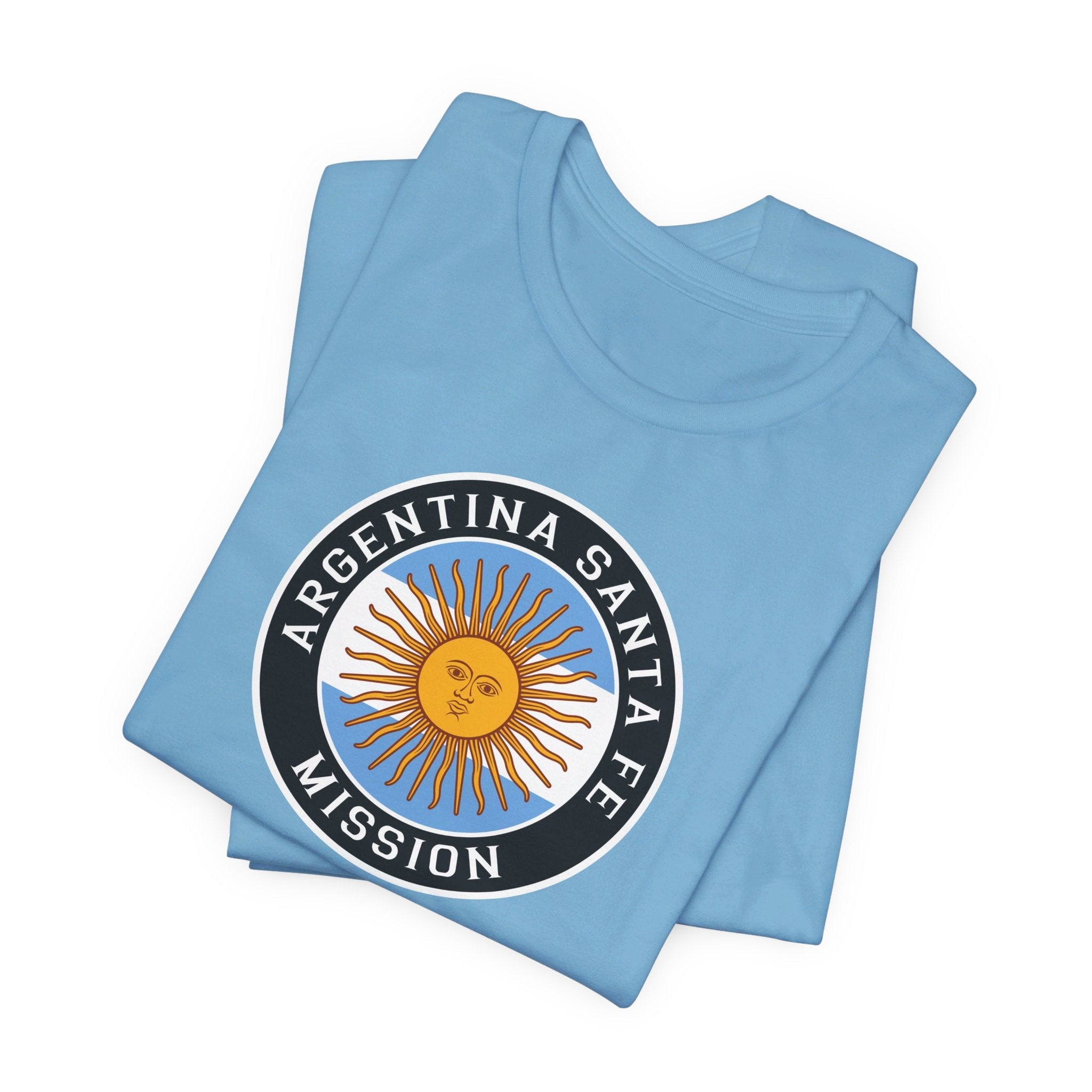 Argentina Santa Fe Mission Circular Flag T-shirt - Latter-Day Saint LDS Missionary Gift - Book of Mormon
