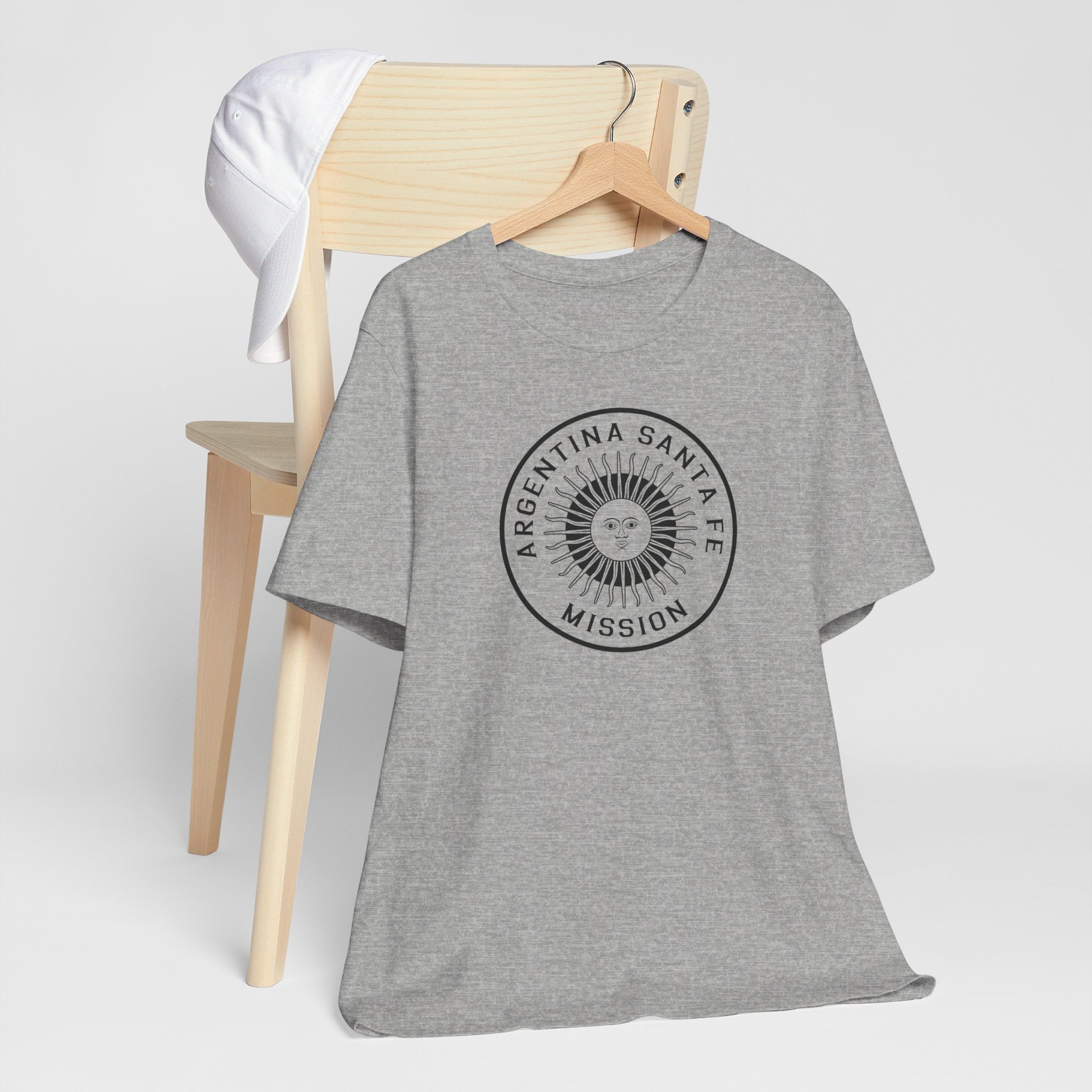 Argentina Santa Fe Mission Circular Monochrome Logo T-Shirt - Latter-Day Saint LDS Missionary Gift - Book of Mormon