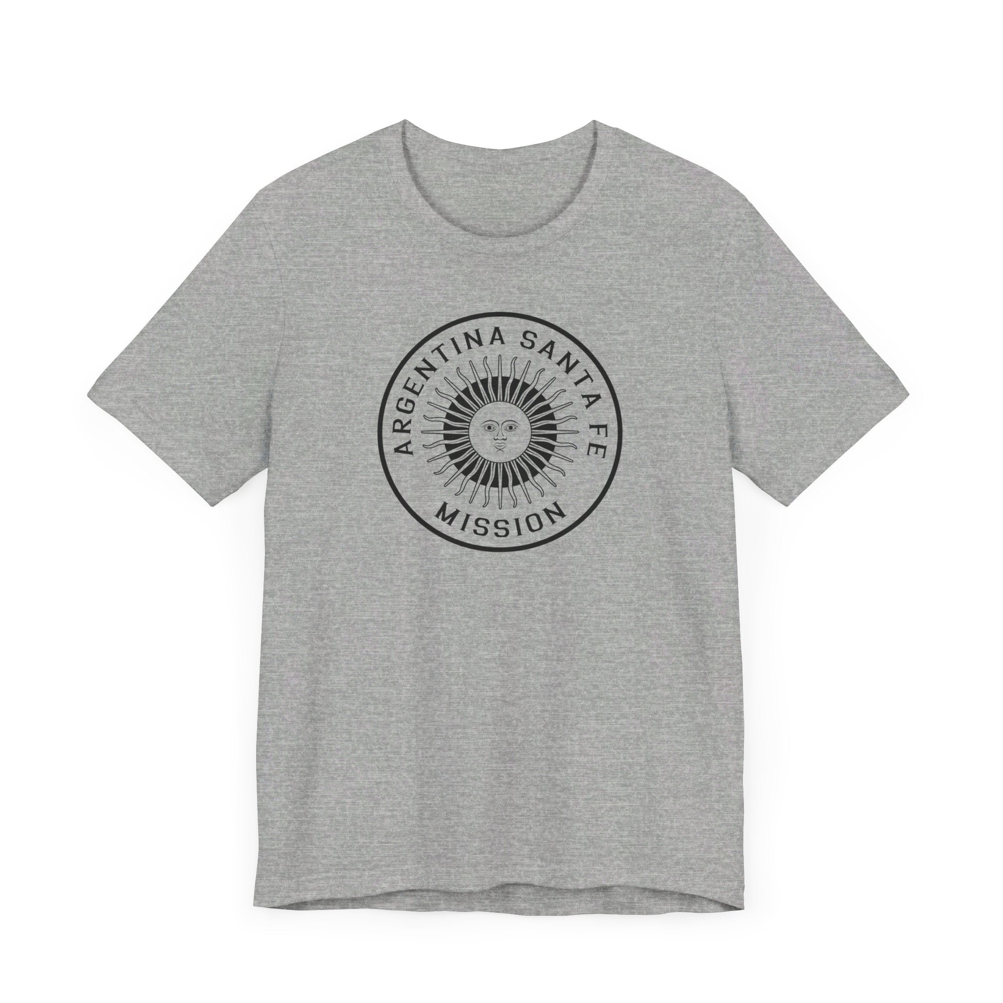 Argentina Santa Fe Mission Circular Monochrome Logo T-Shirt - Latter-Day Saint LDS Missionary Gift - Book of Mormon