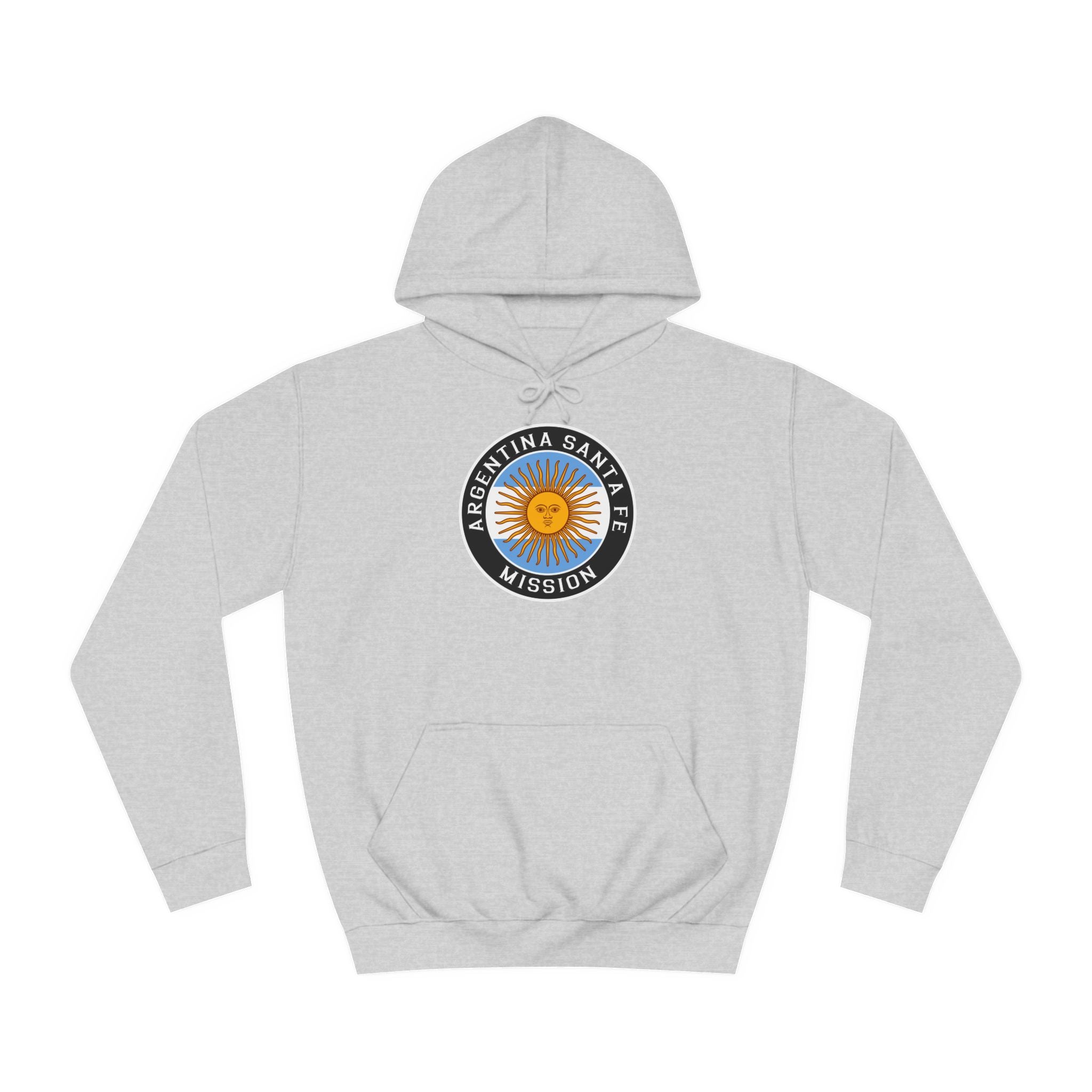 Argentina Santa Fe Mission Flag Logo (Black Border) College Hoodie - Mission Wishlist - LDS Missionary Gift Store