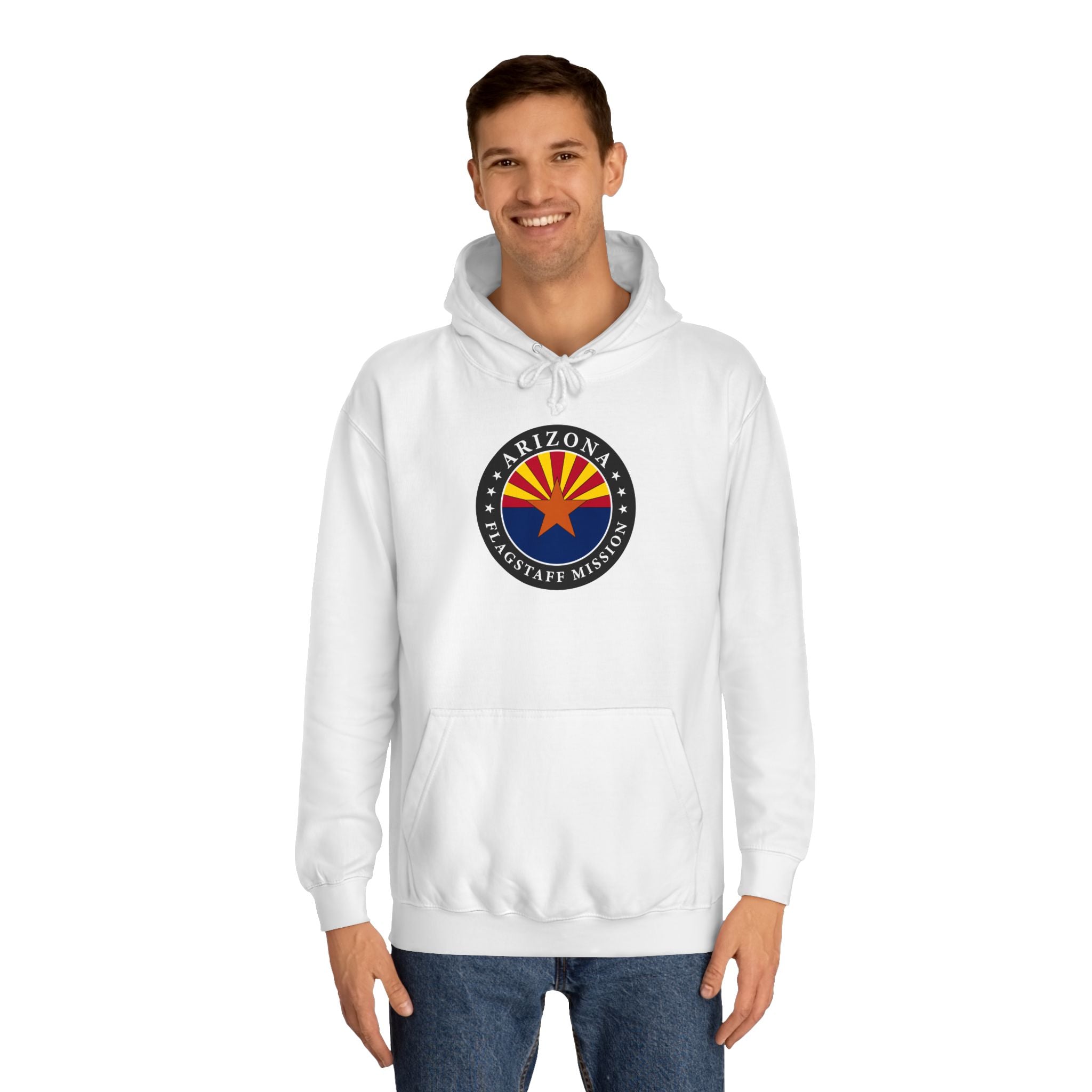Arizona Flagstaff Mission State Flag Logo (Black Border) College Hoodie - Mission Wishlist - LDS Missionary Gift Store
