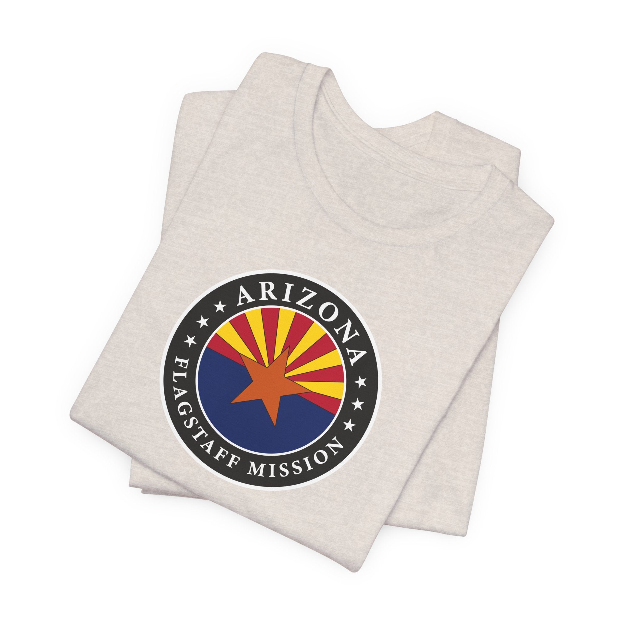 Arizona Flagstaff Mission State Flag Logo (Black Border) T-shirt - Mission Wishlist - LDS Missionary Gift Store