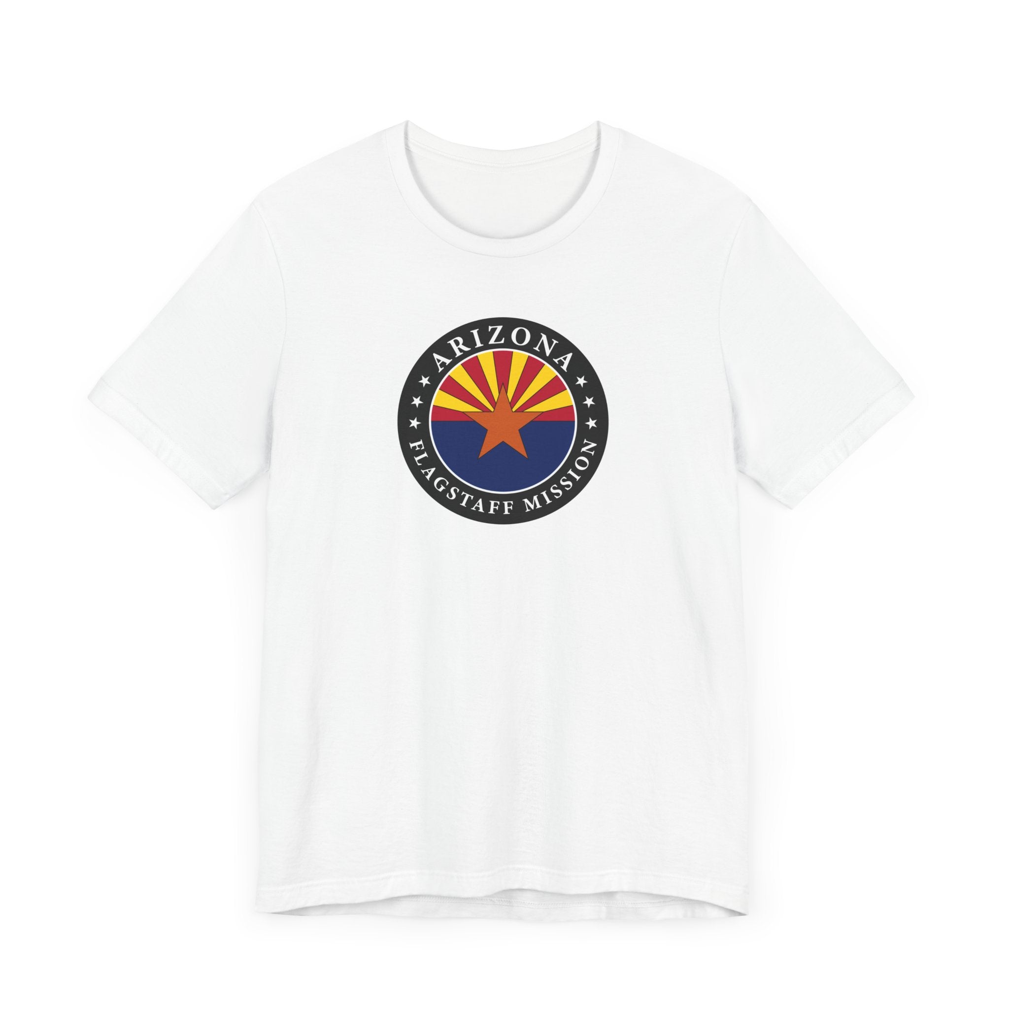 Arizona Flagstaff Mission State Flag Logo (Black Border) T-shirt - Mission Wishlist - LDS Missionary Gift Store